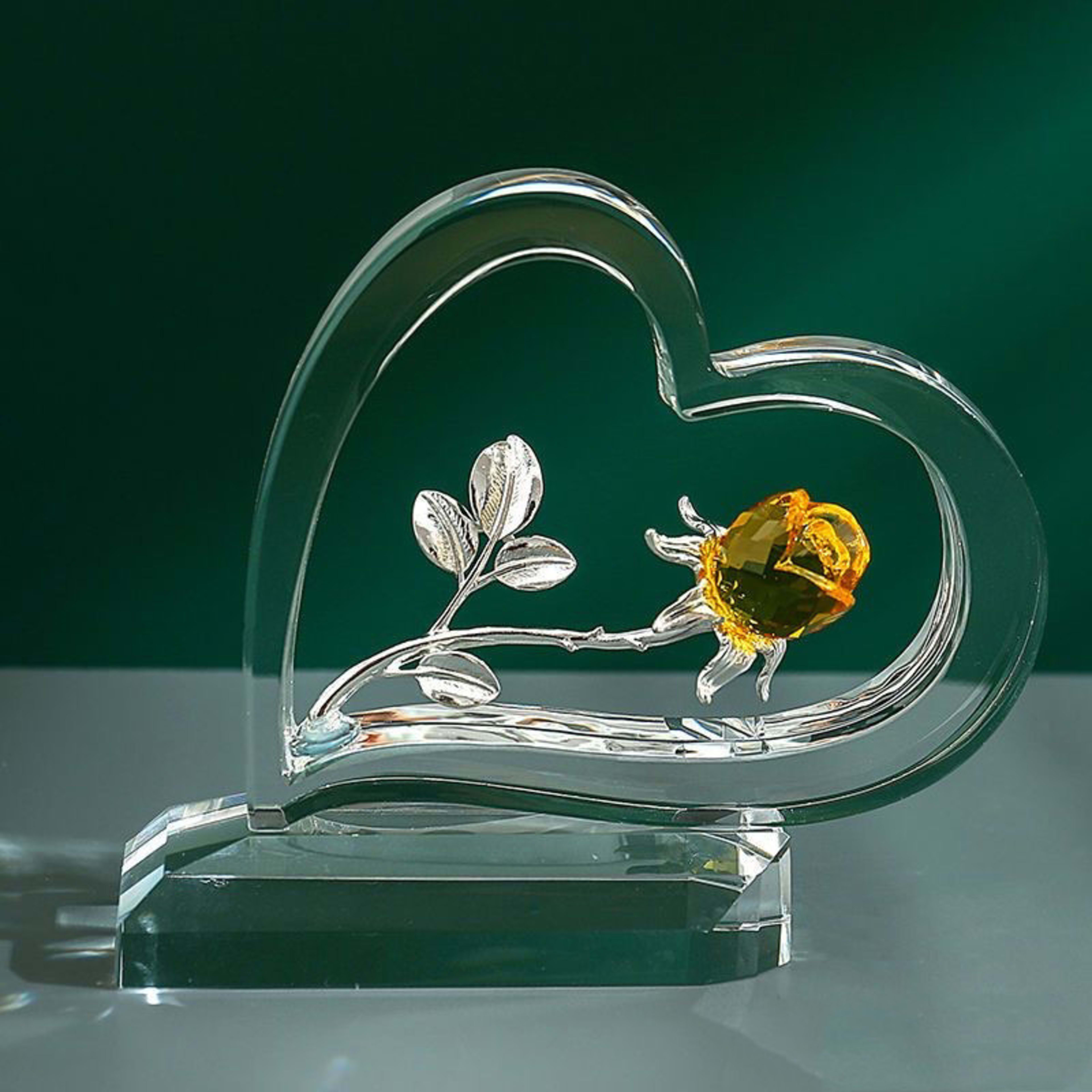 Home Valentine's Day Rose Heart-shaped Ornaments