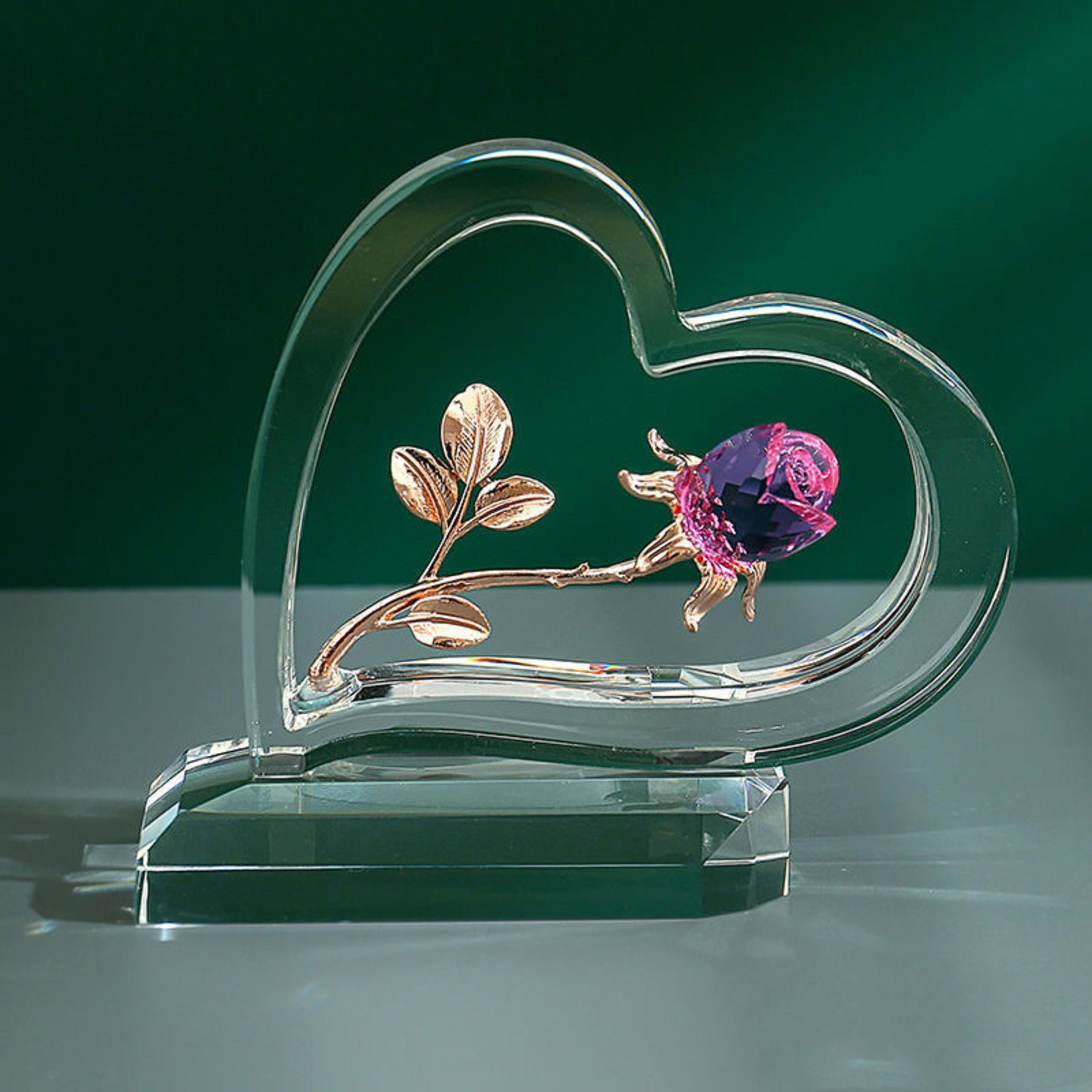 Home Valentine's Day Rose Heart-shaped Ornaments 2