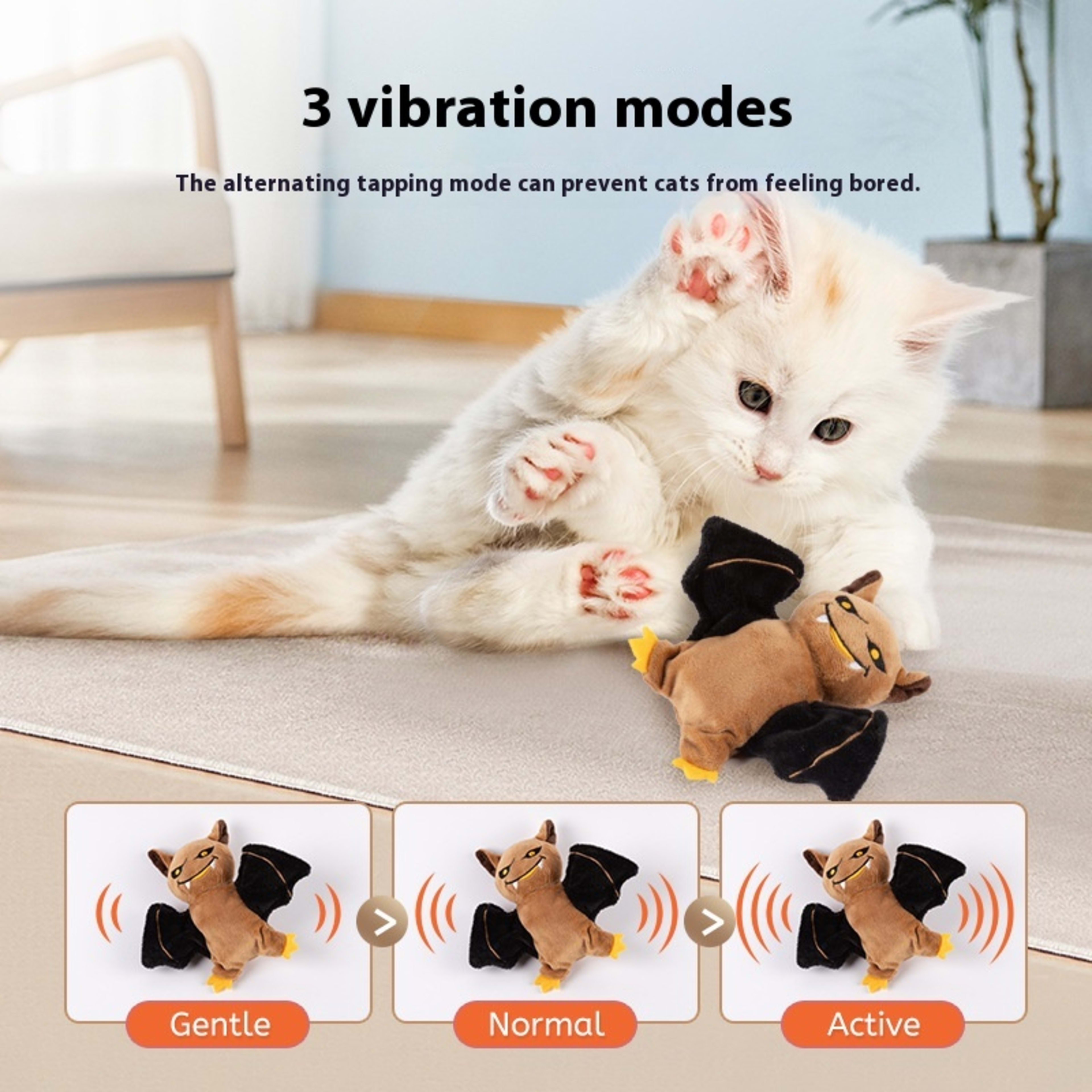 Pet Electric Sound Cat Plush Toy Rechargeable 3
