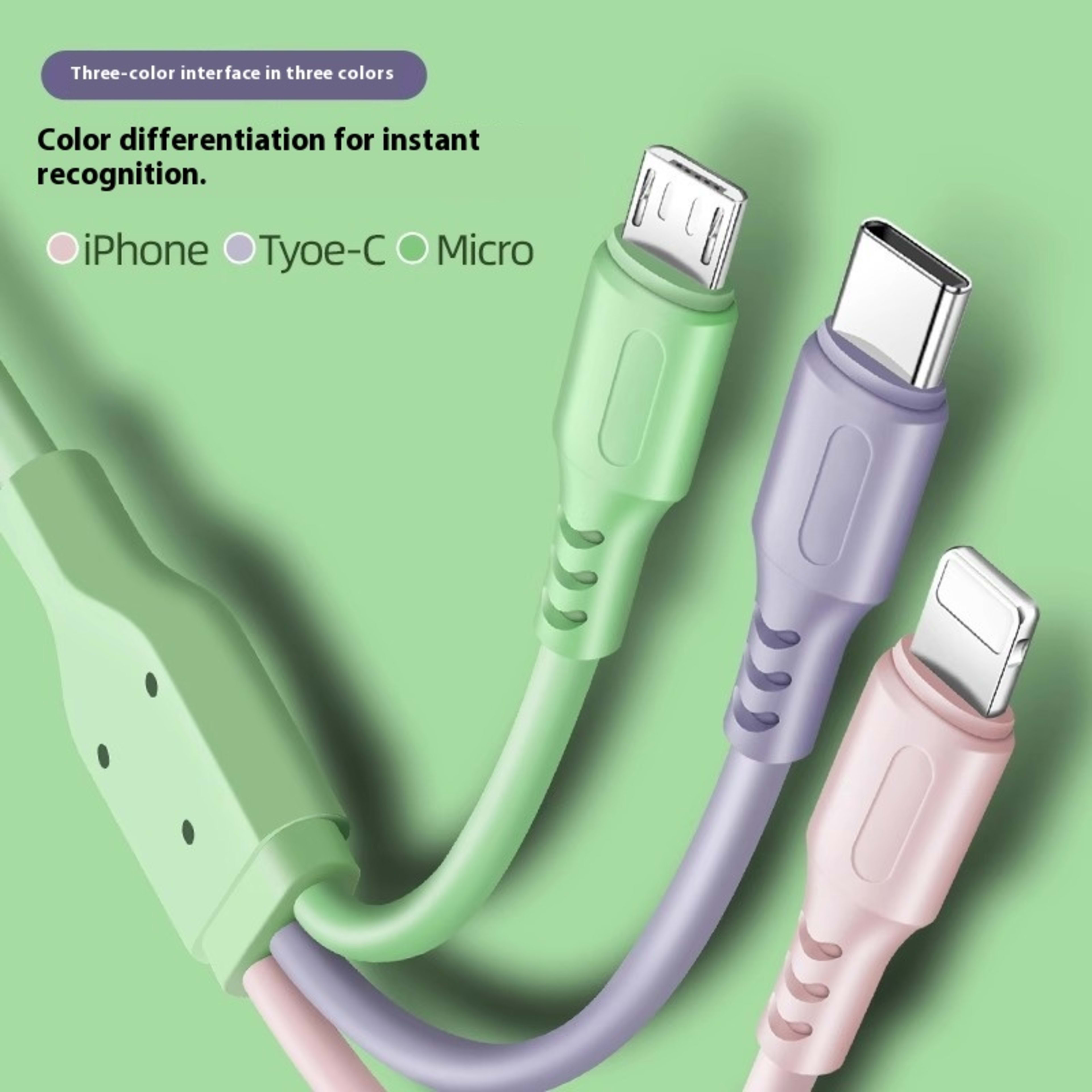 Data Cable Three-in-one Mobile Phone Charging Cable 1