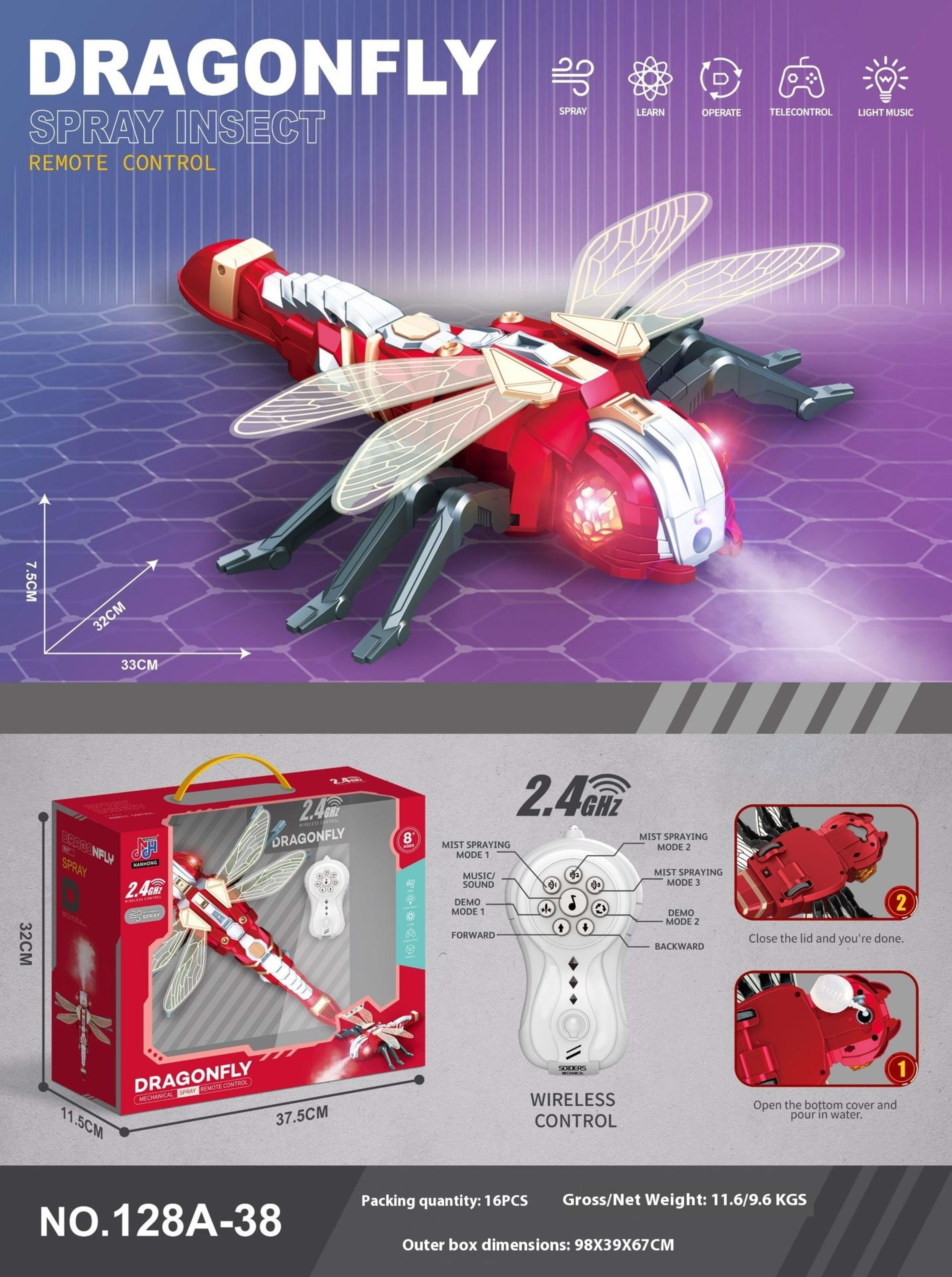 Remote Control Spray Insect Animal Toy 2