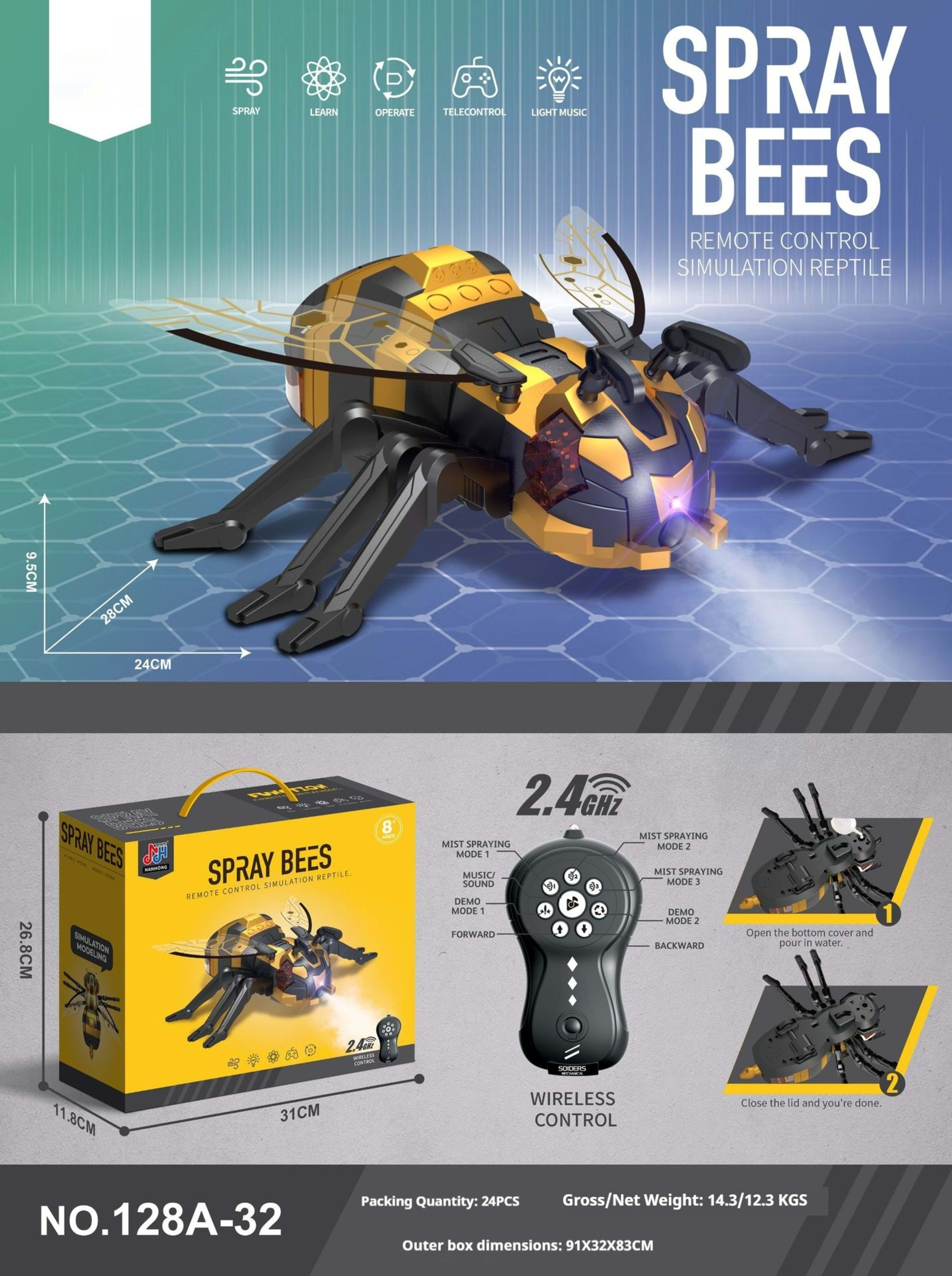 Remote Control Spray Insect Animal Toy 13