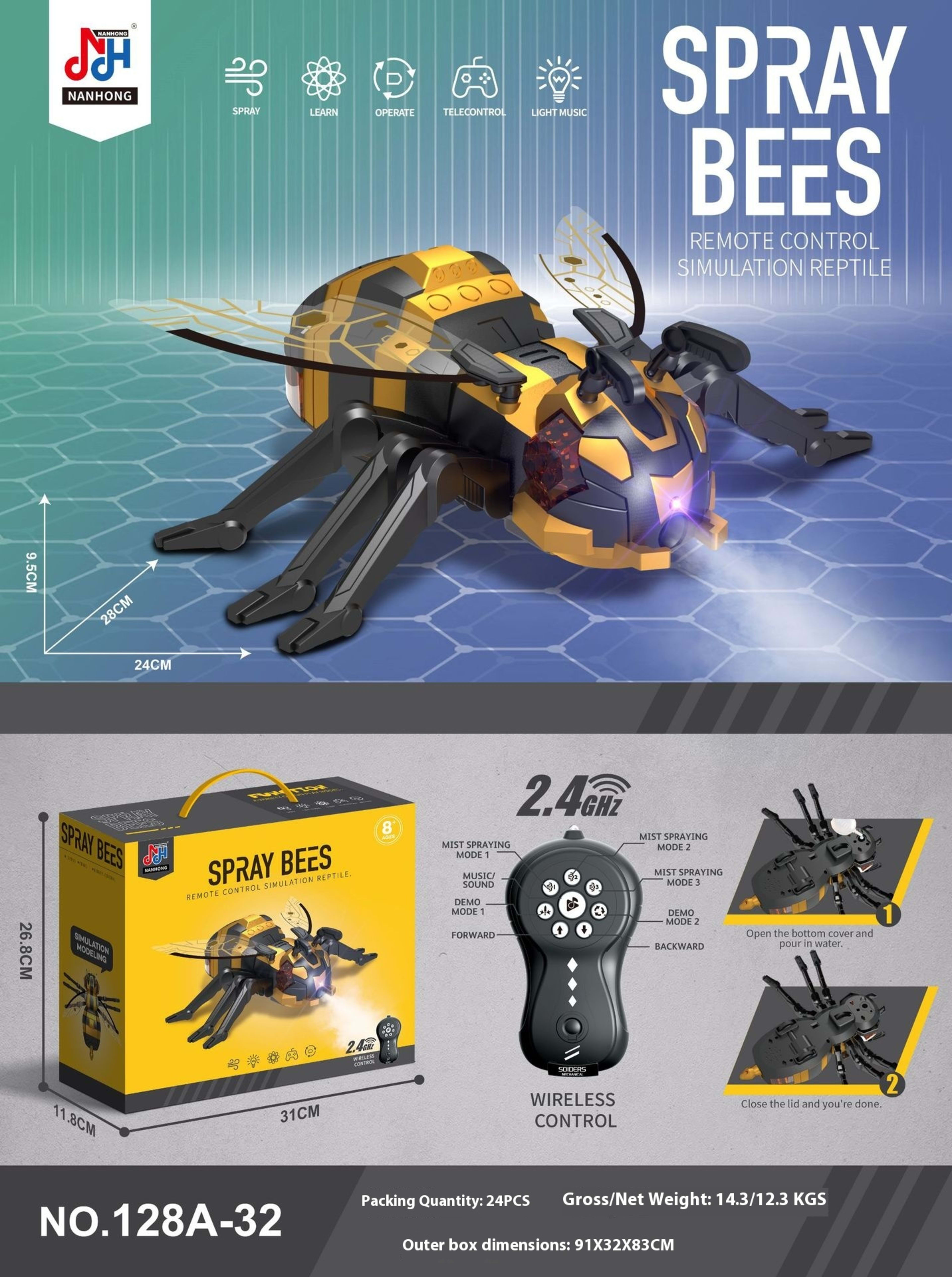 Remote Control Spray Insect Animal Toy 3