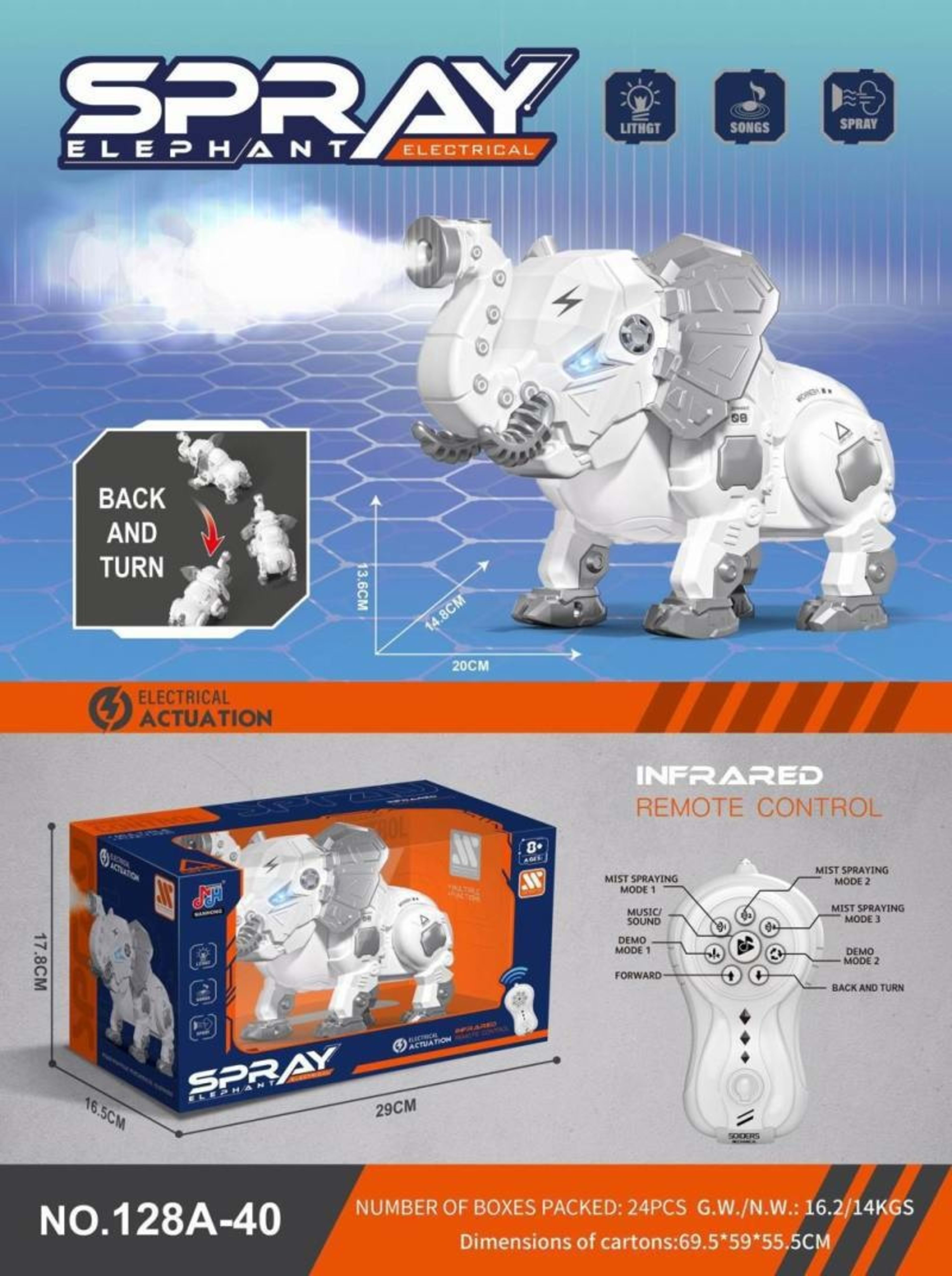 Remote Control Spray Insect Animal Toy 12