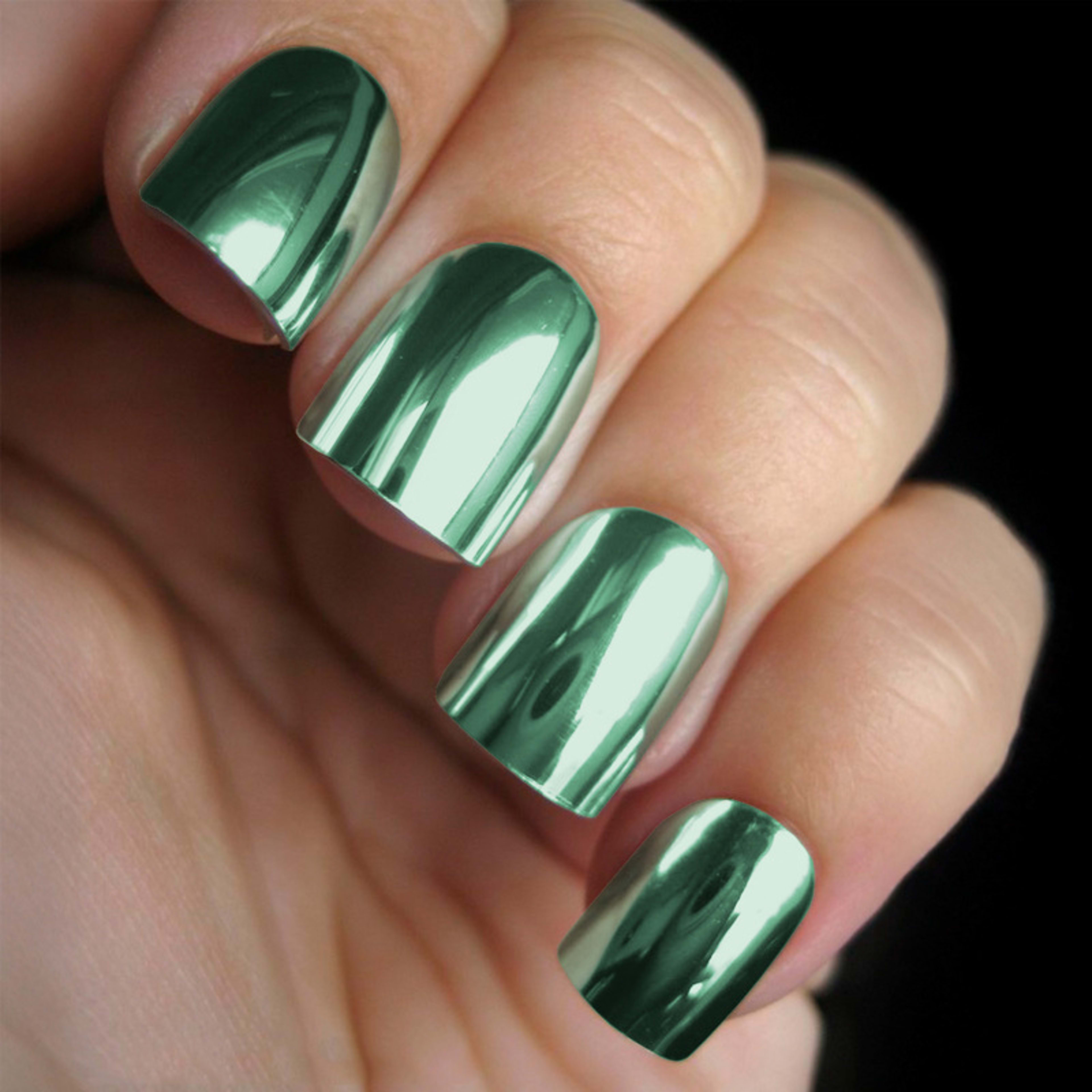 Nail Stickers Multi-color Mirror Metal Texture 4