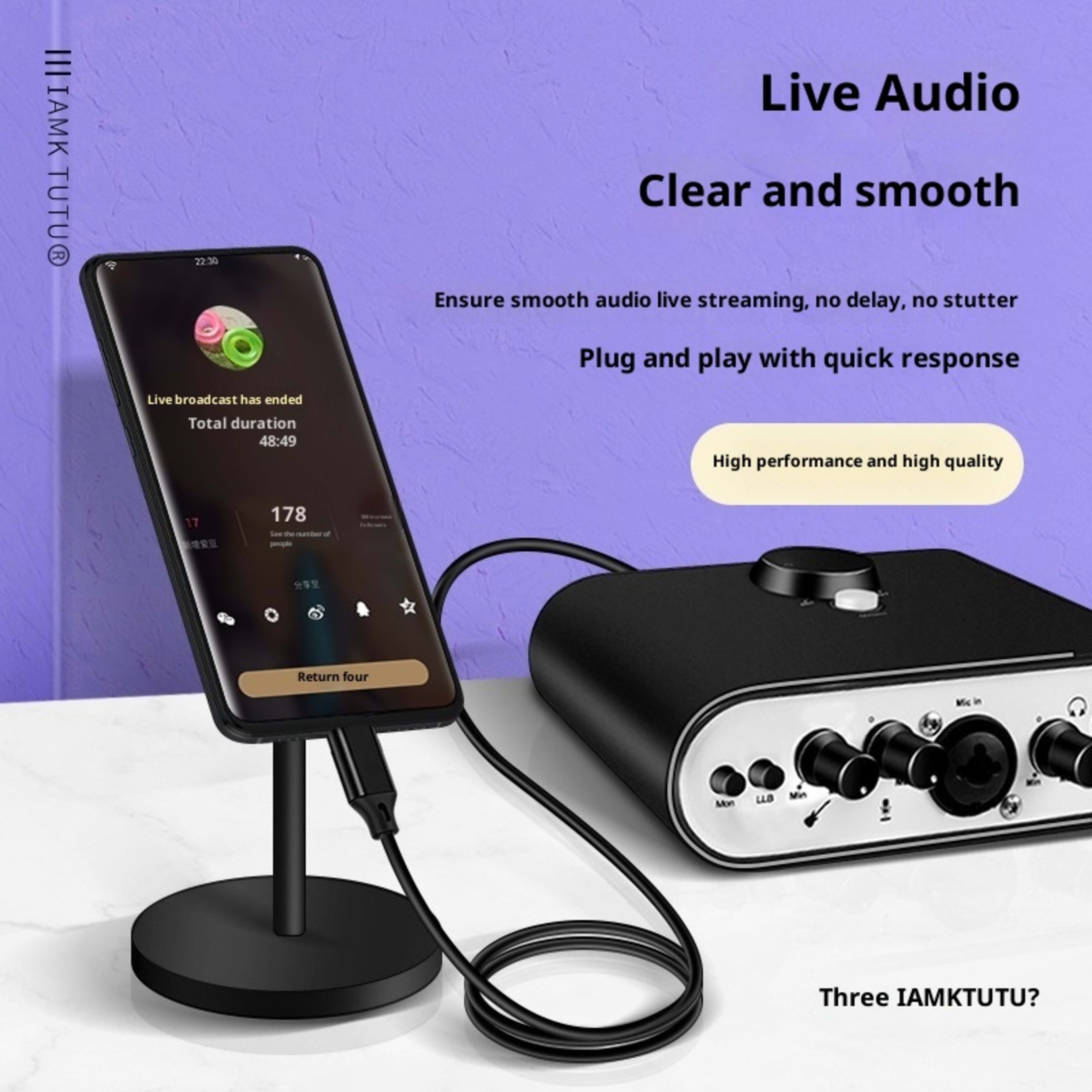 OTG Transfer Live Sound Card Data Cable 2