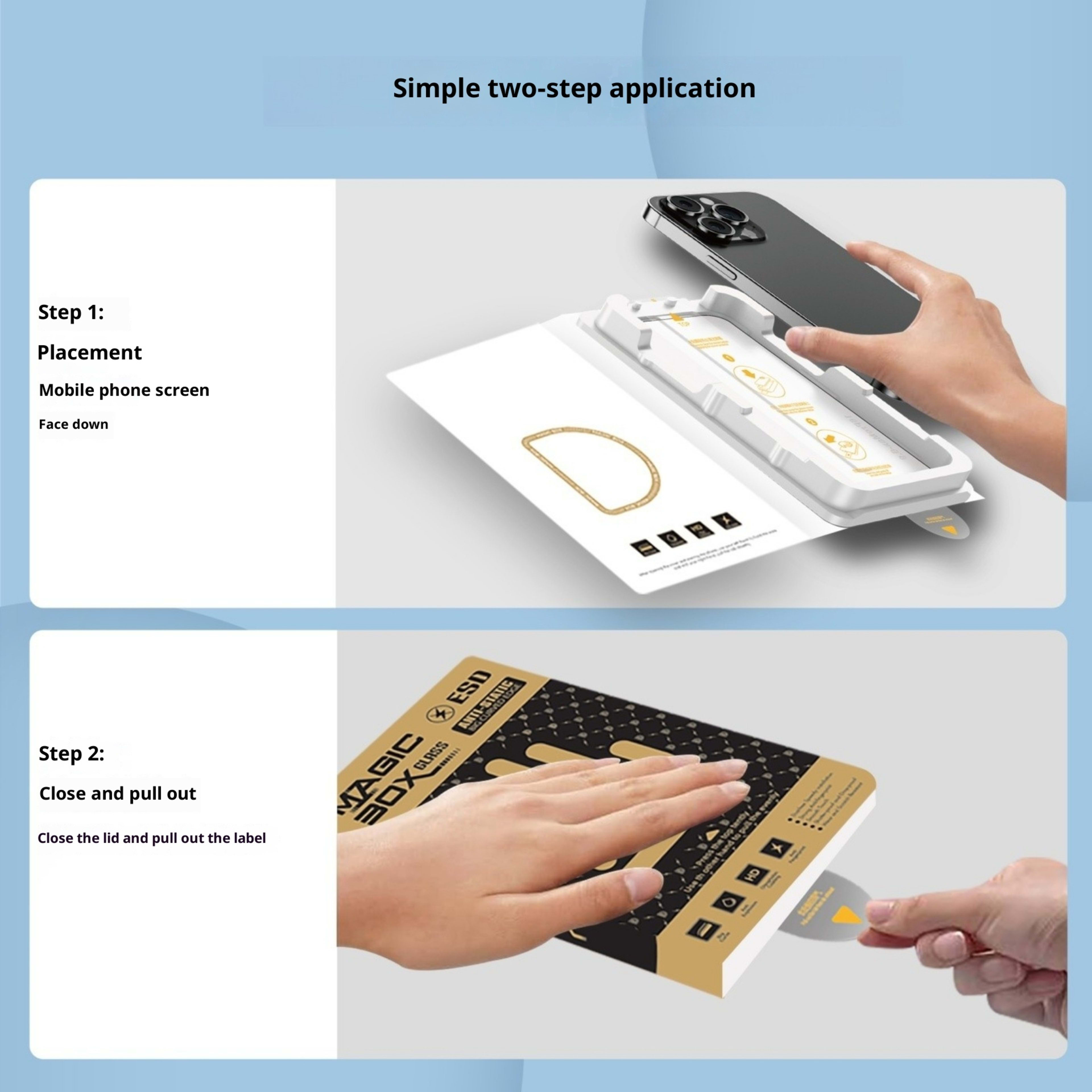 HD Magic Box Dust-Free Chamber Phone Tempered Glass Screen Protector 2