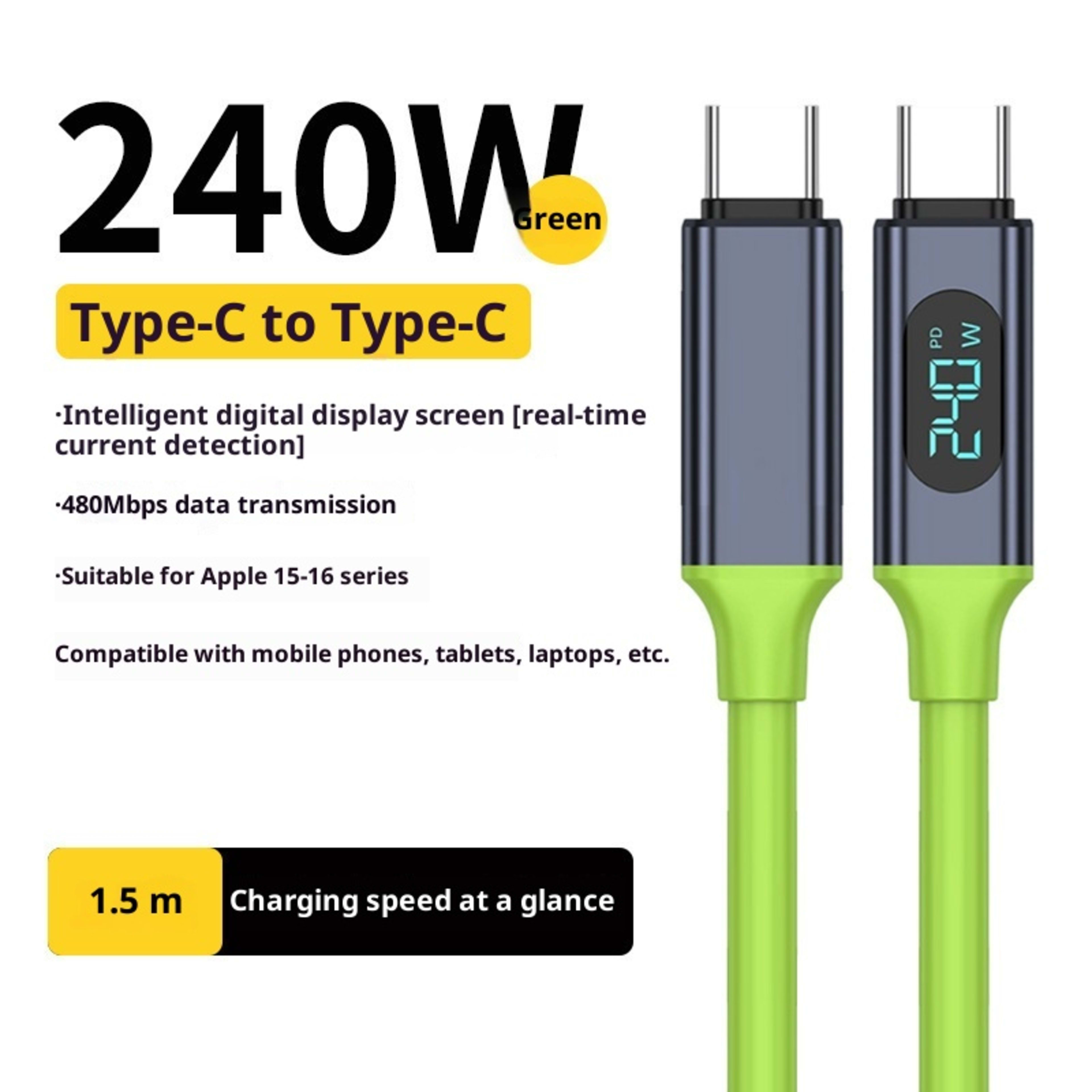 Fast Charging Data Cable With Intelligent Digital Display 4