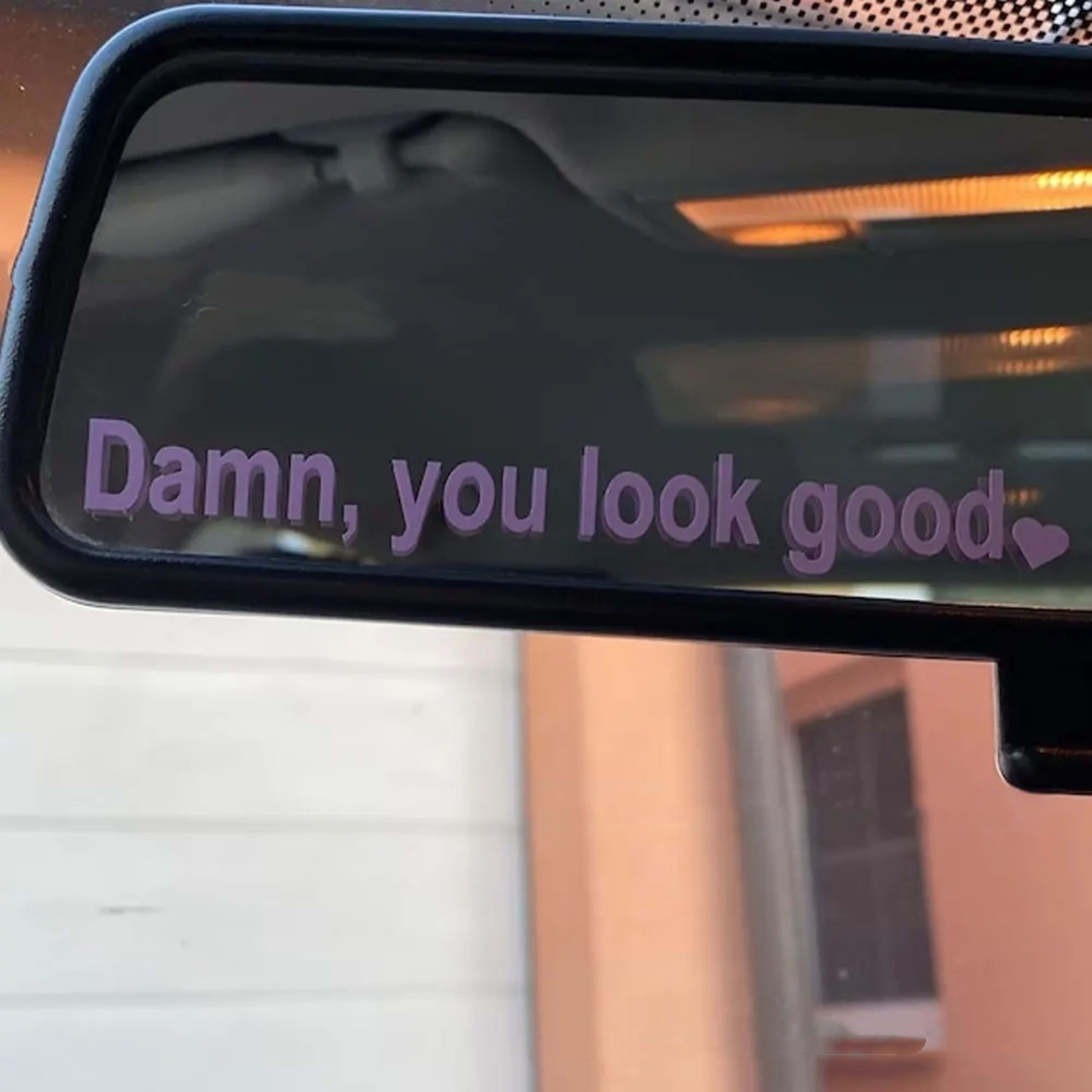 Car Interior Makeup Mirror Rearview Mirror Cover Sticker 4