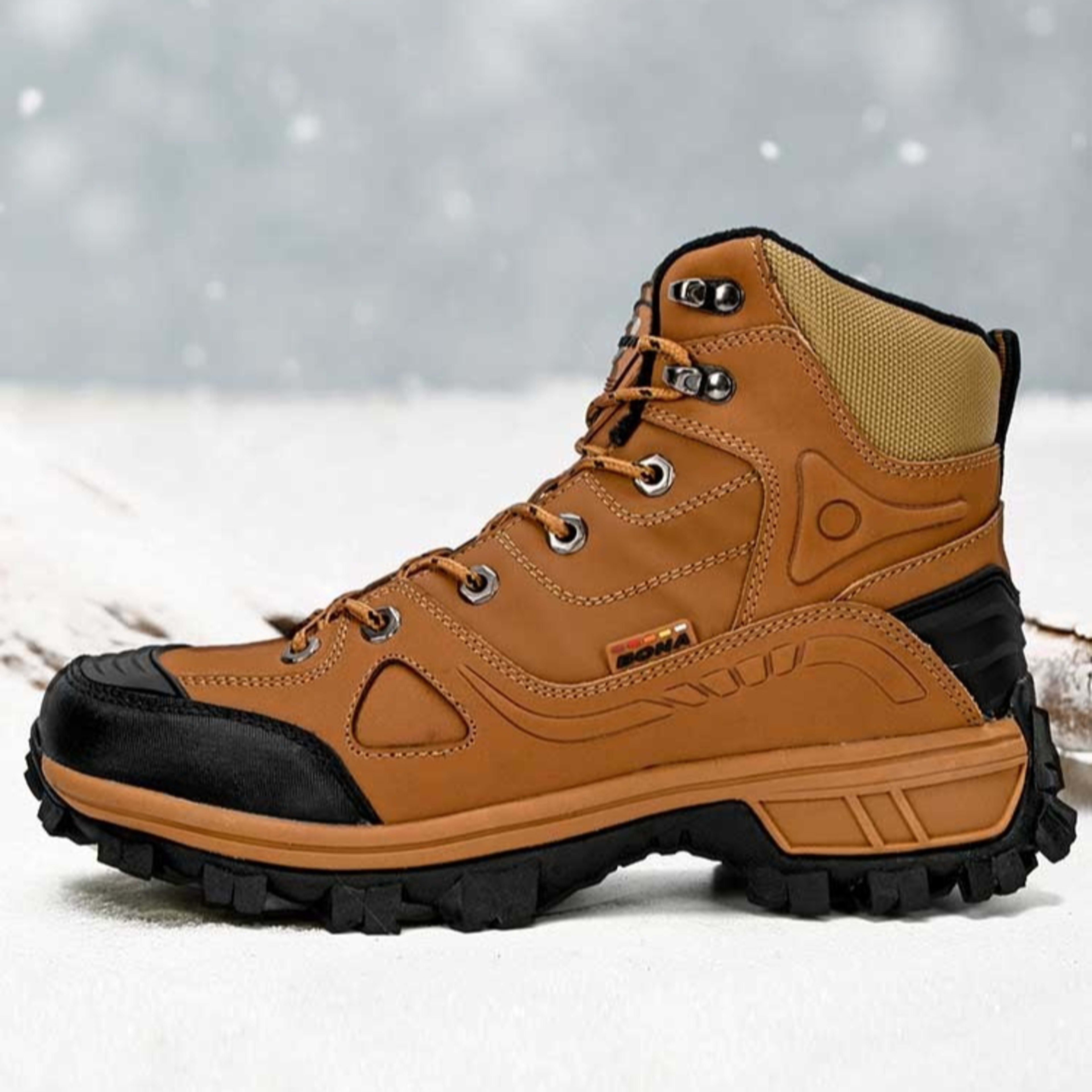 Men's Winter Thickened High-top Shoes Fleece Lining Anti-slip Large Size 3