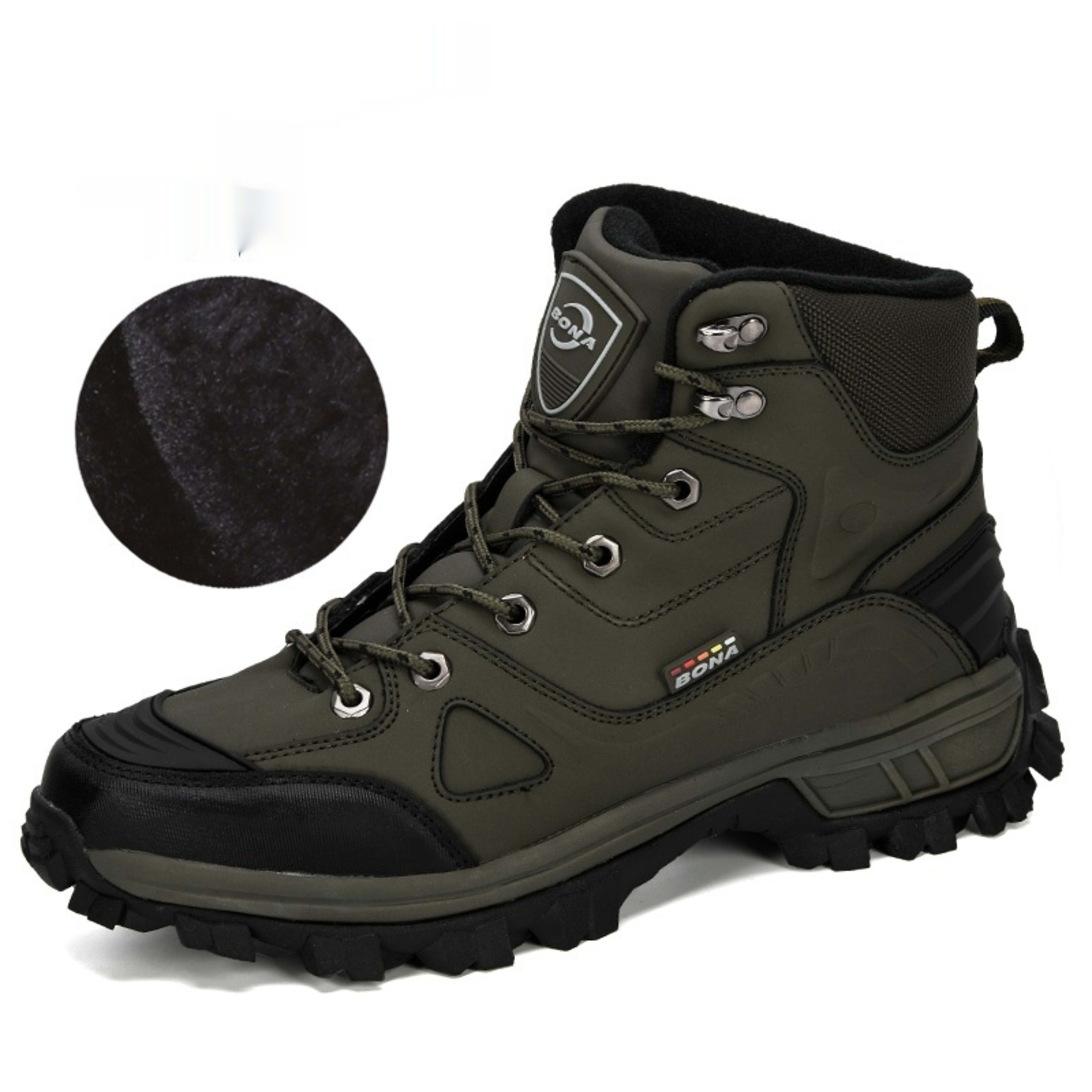 Men's Winter Thickened High-top Shoes Fleece Lining Anti-slip Large Size 6