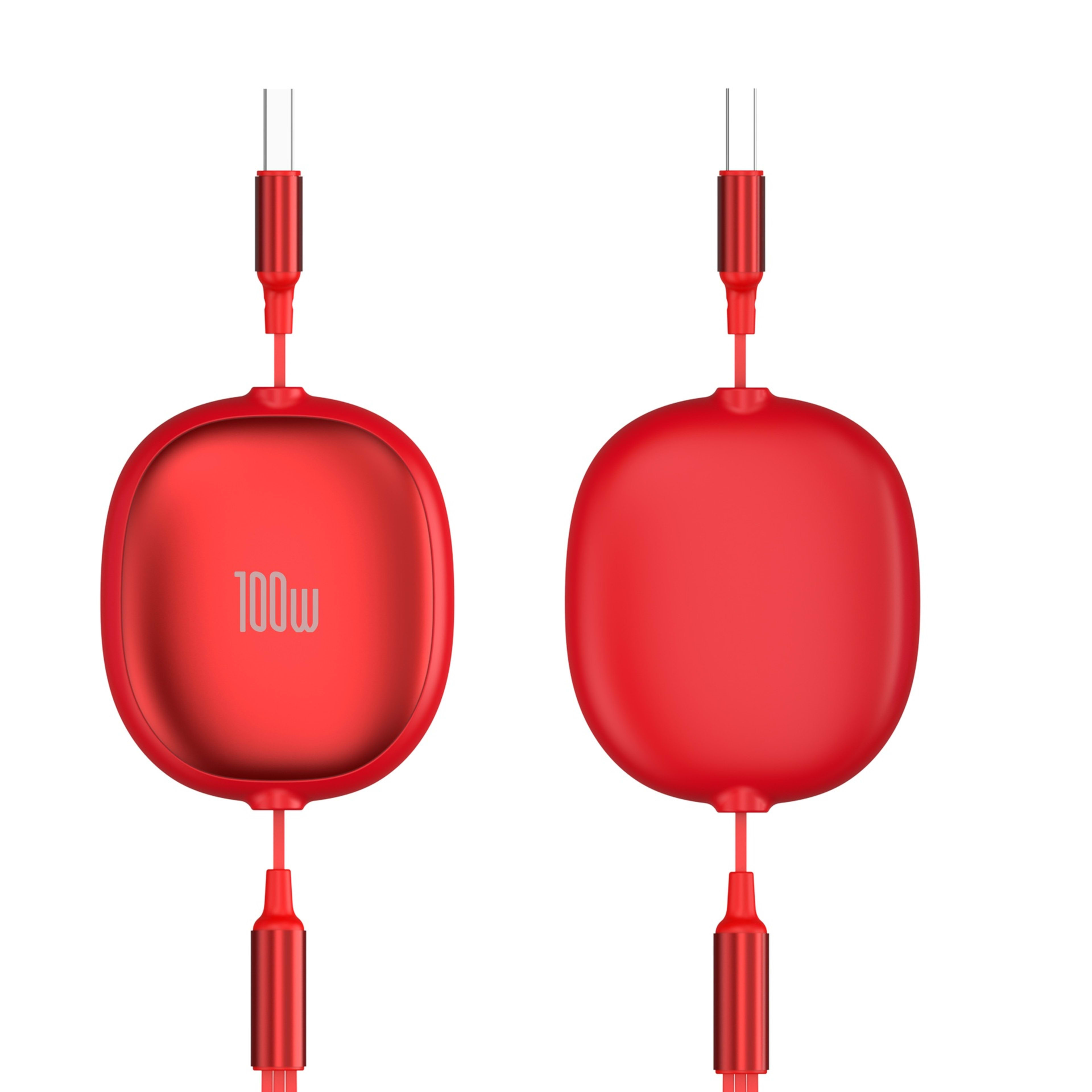 Solid Color Minimalist Metal Retractable 3-in-1 Fast Charging Data Cable 8