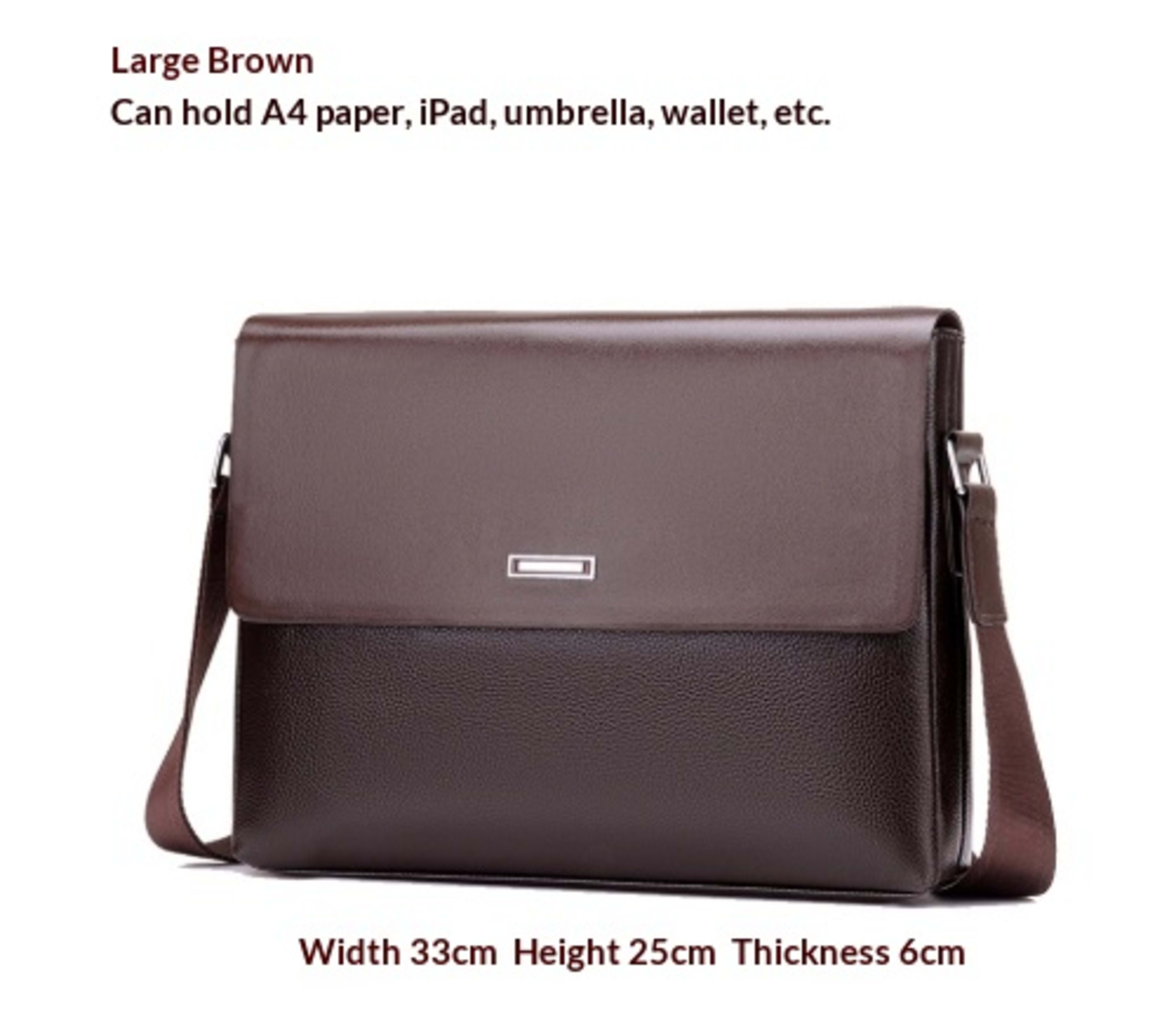 Trendy Men's Business Office And Casual Large-capacity Leather Bag 9