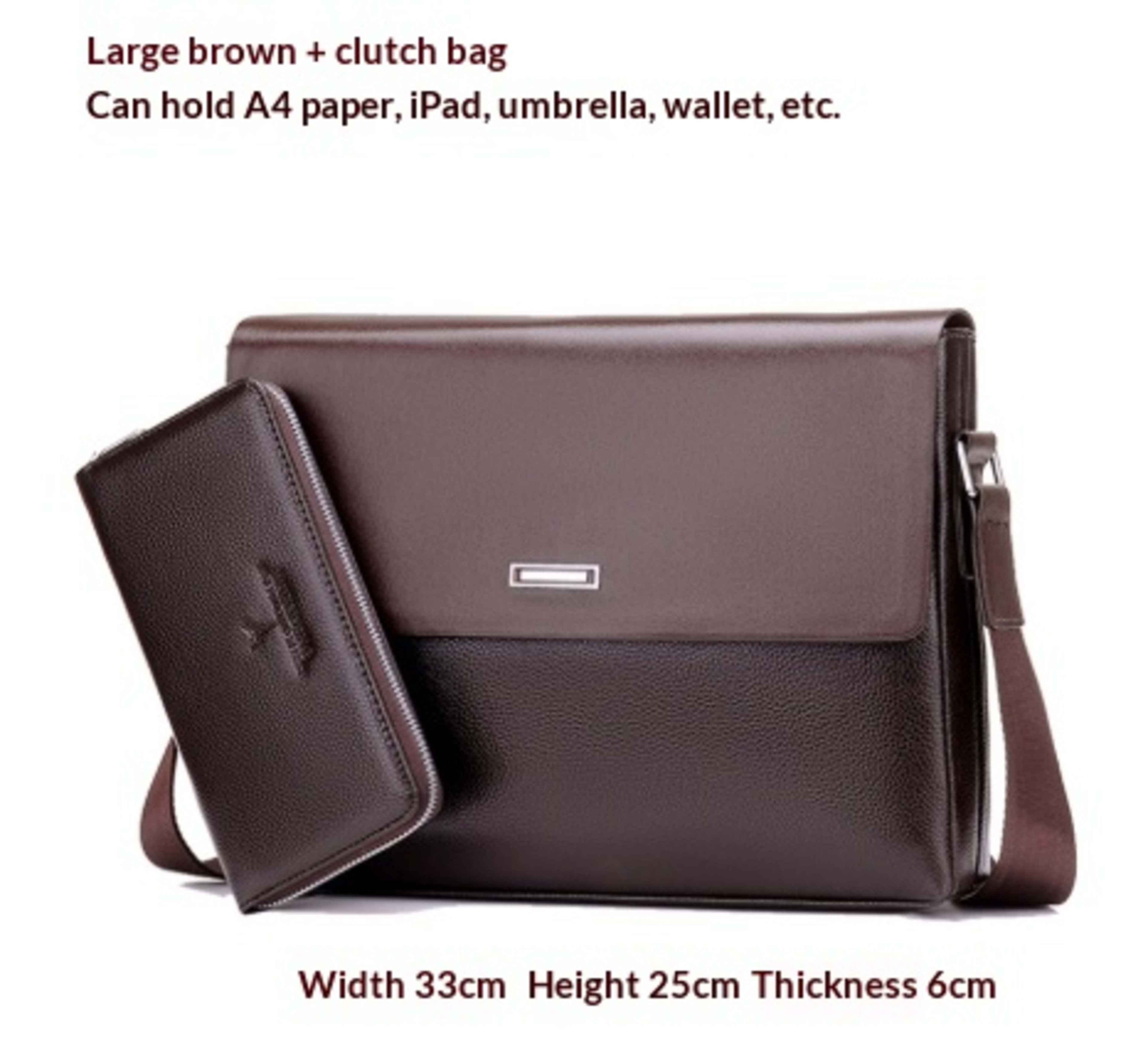 Trendy Men's Business Office And Casual Large-capacity Leather Bag 3