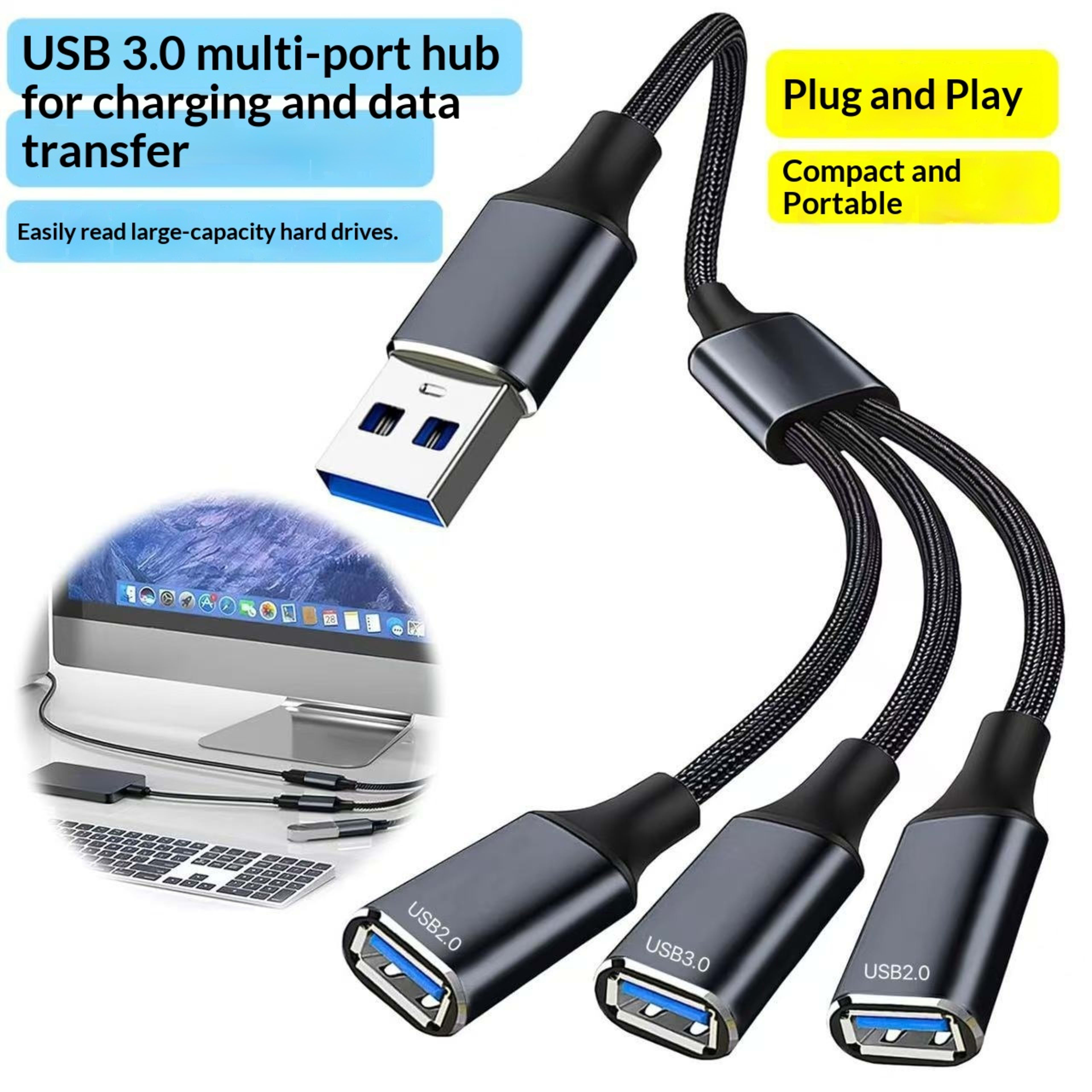 Usb Docking Station Expansion Type-c Splitter 2