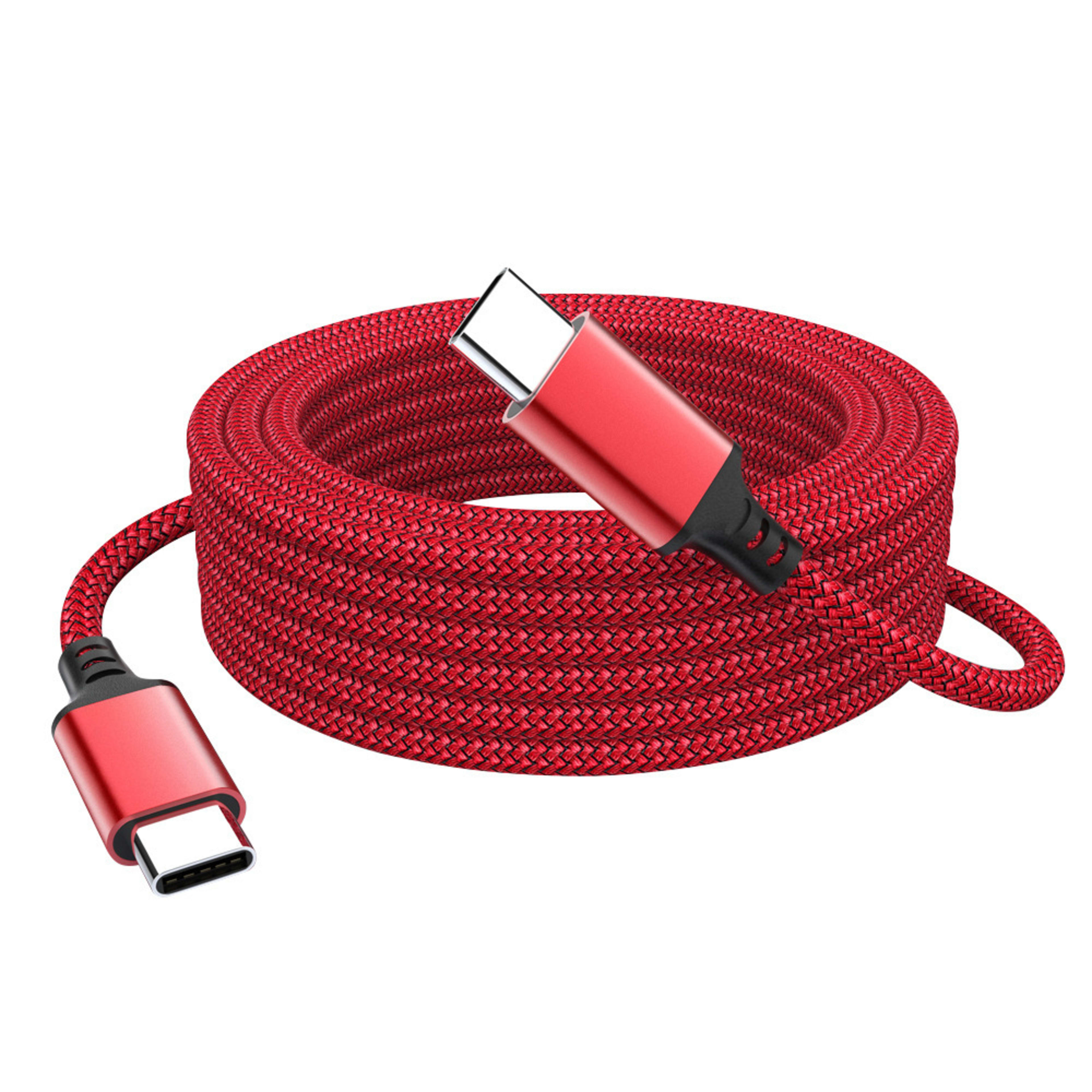Extended PD Charging And Data Cable With Dual Type-C Connectors 2