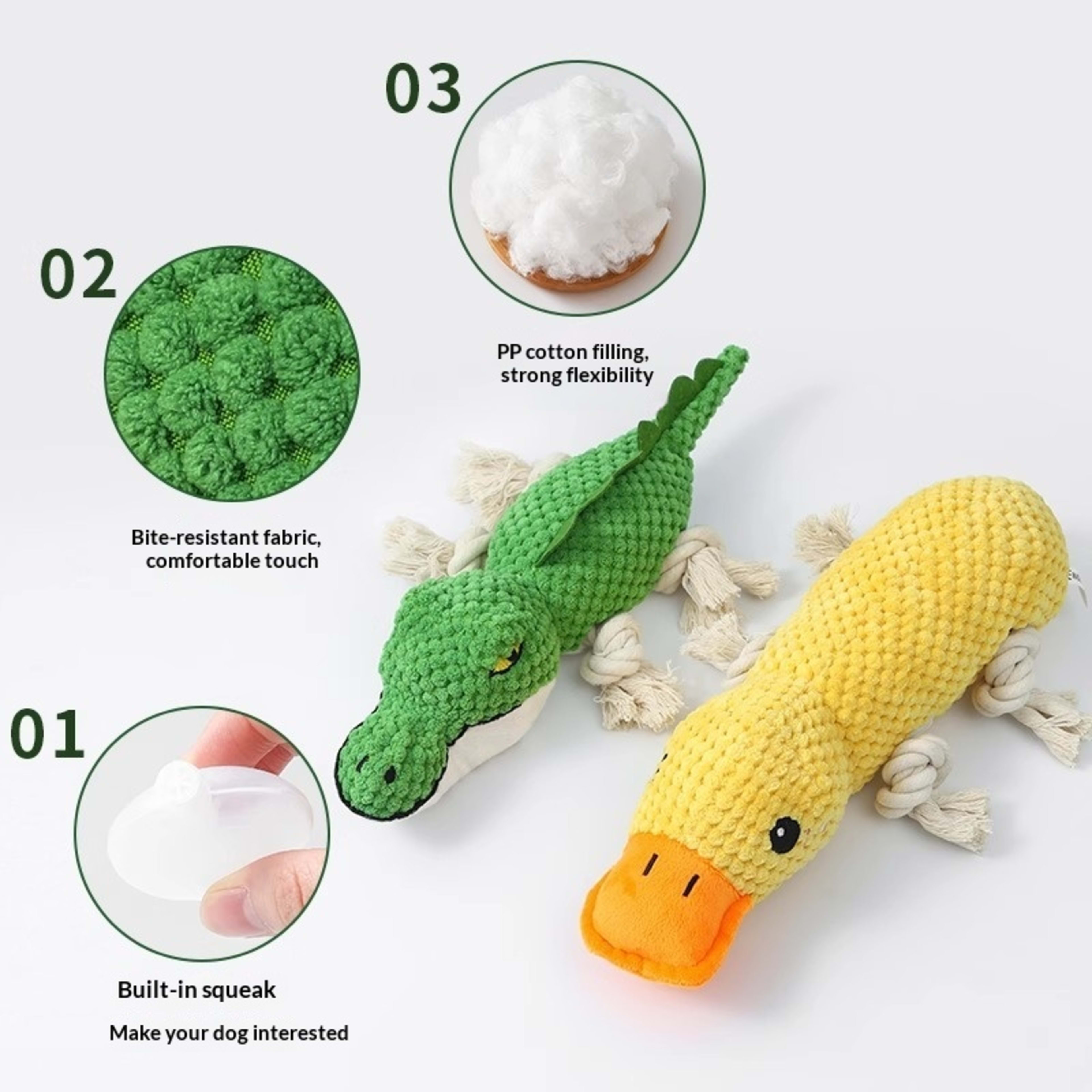 Chewing And Teeth-cleaning Plush Pet Toy With Sound 6