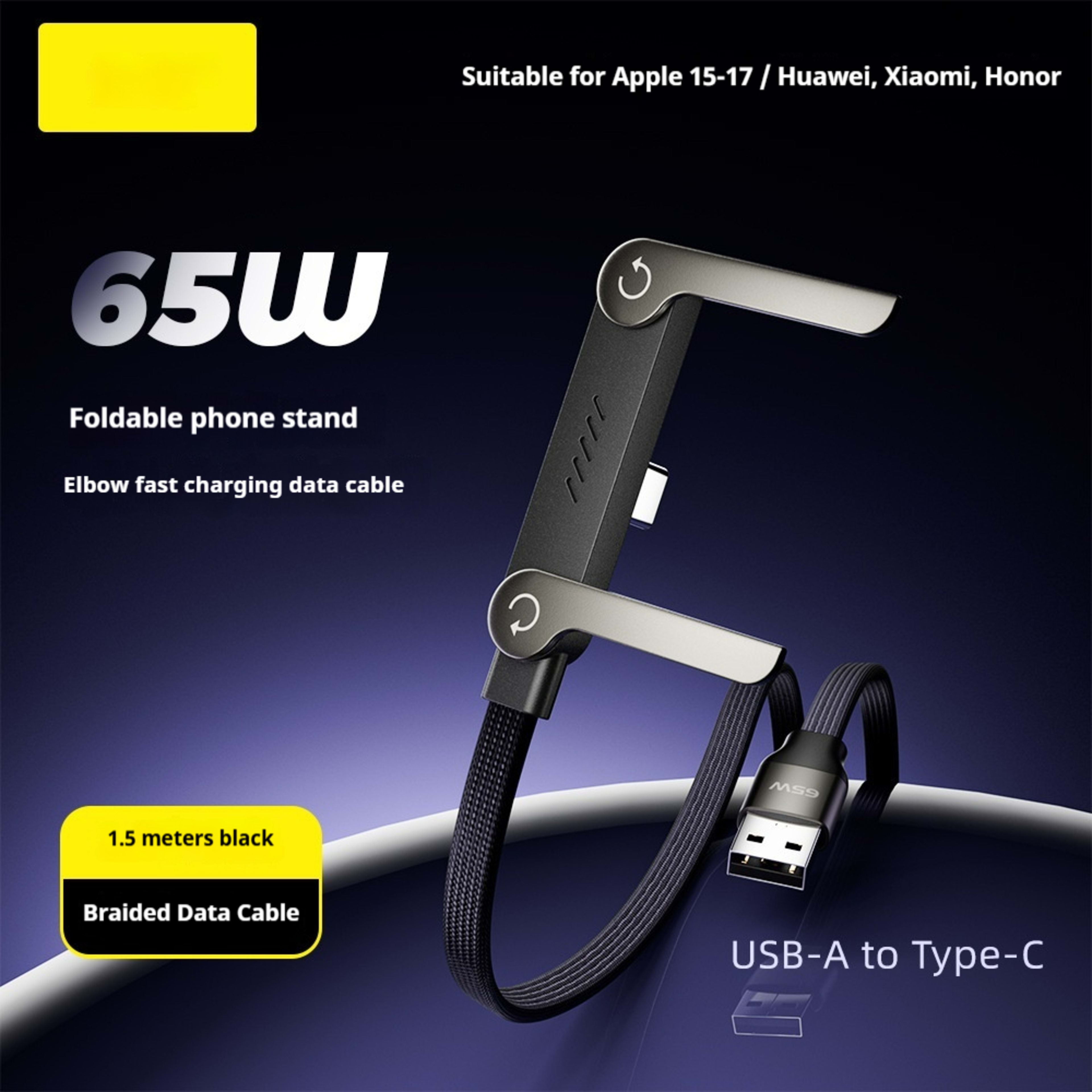 Fast Charging Foldable Bracket Data Cable 2-in-1 Data Wire Foldable Phone Tablet Stand Type-C To Type-C USB-A To Type-C 4
