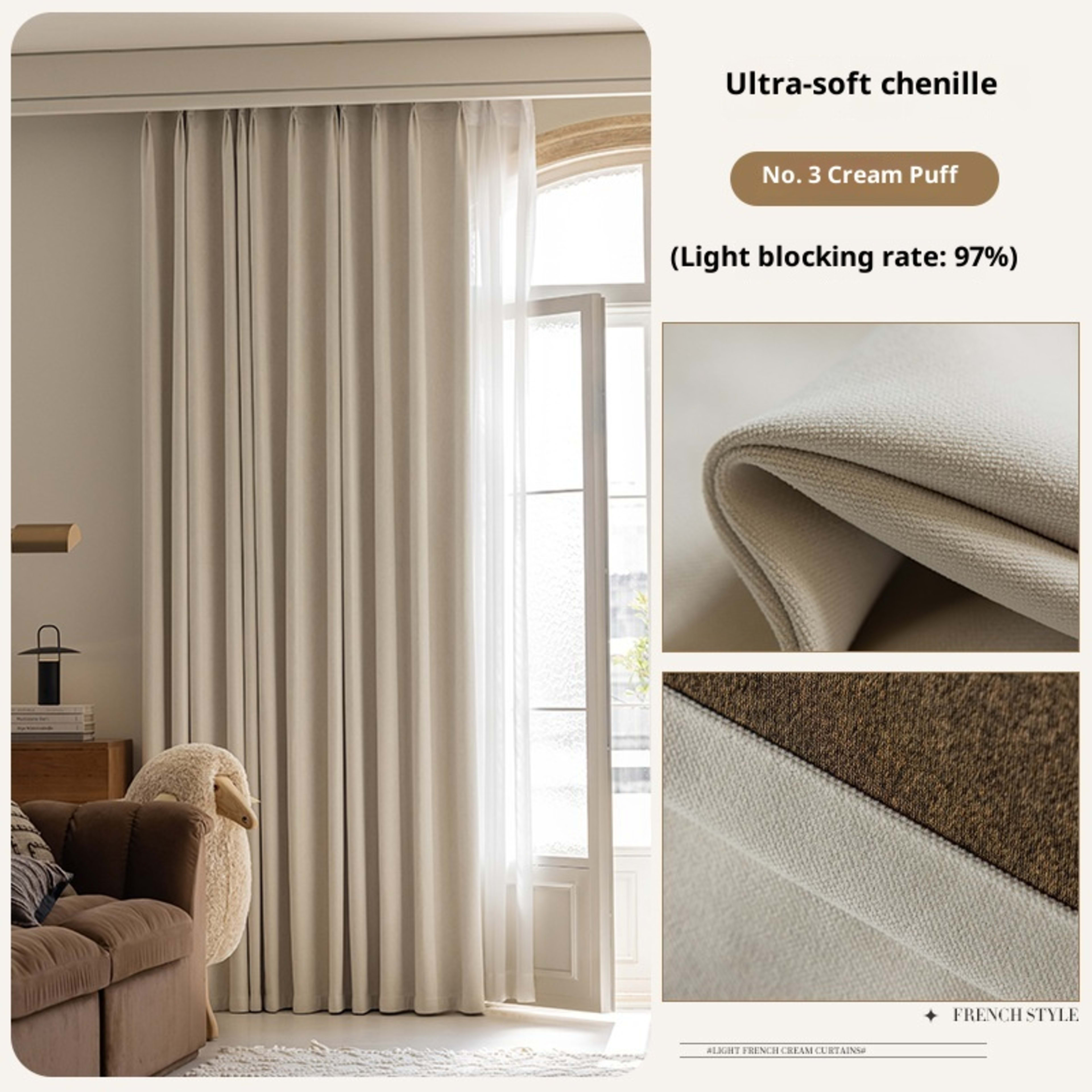 Milky-tea-colored Fully Blackout Nylon Curtains For A High-end Look In The Bedroom 10