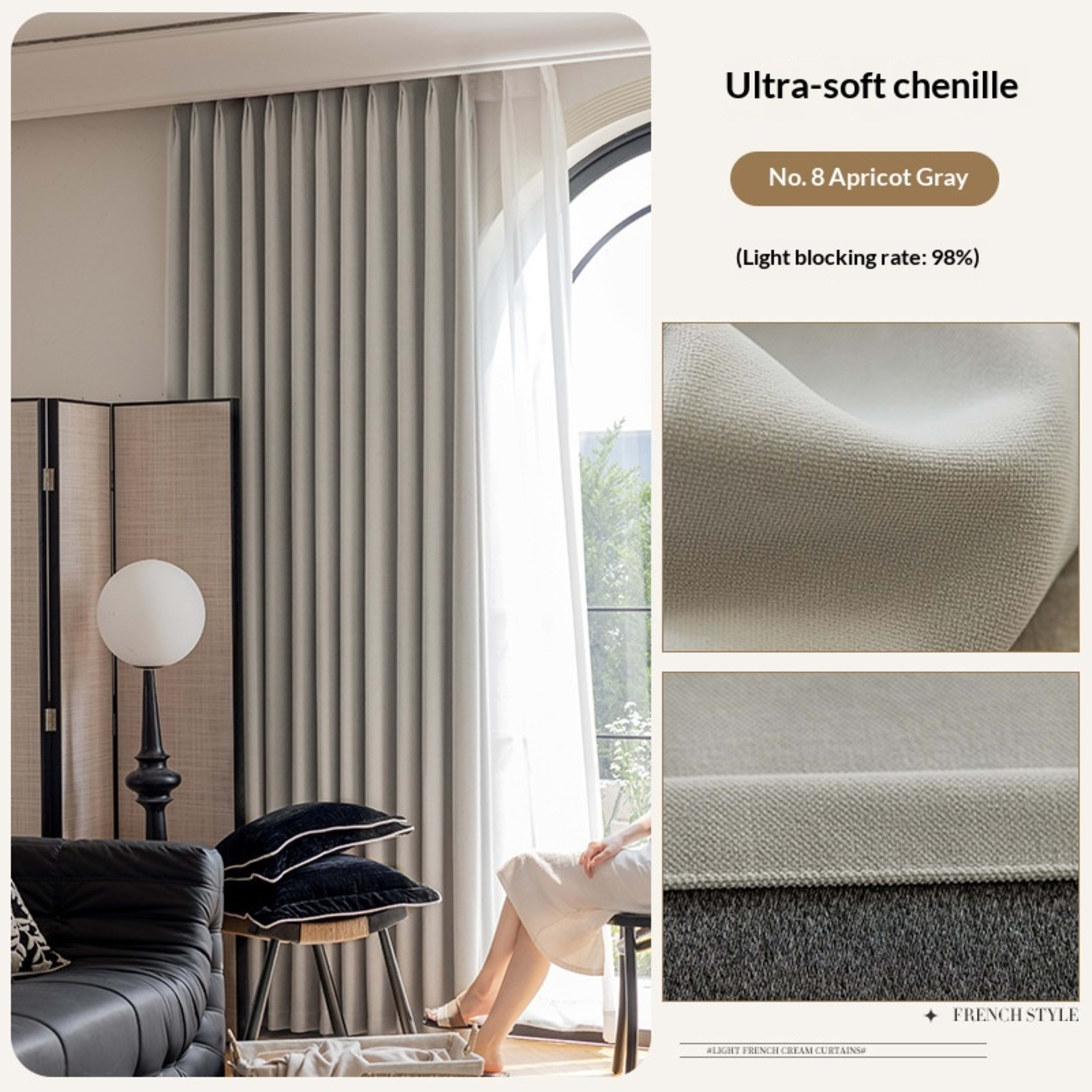 Milky-tea-colored Fully Blackout Nylon Curtains For A High-end Look In The Bedroom 8