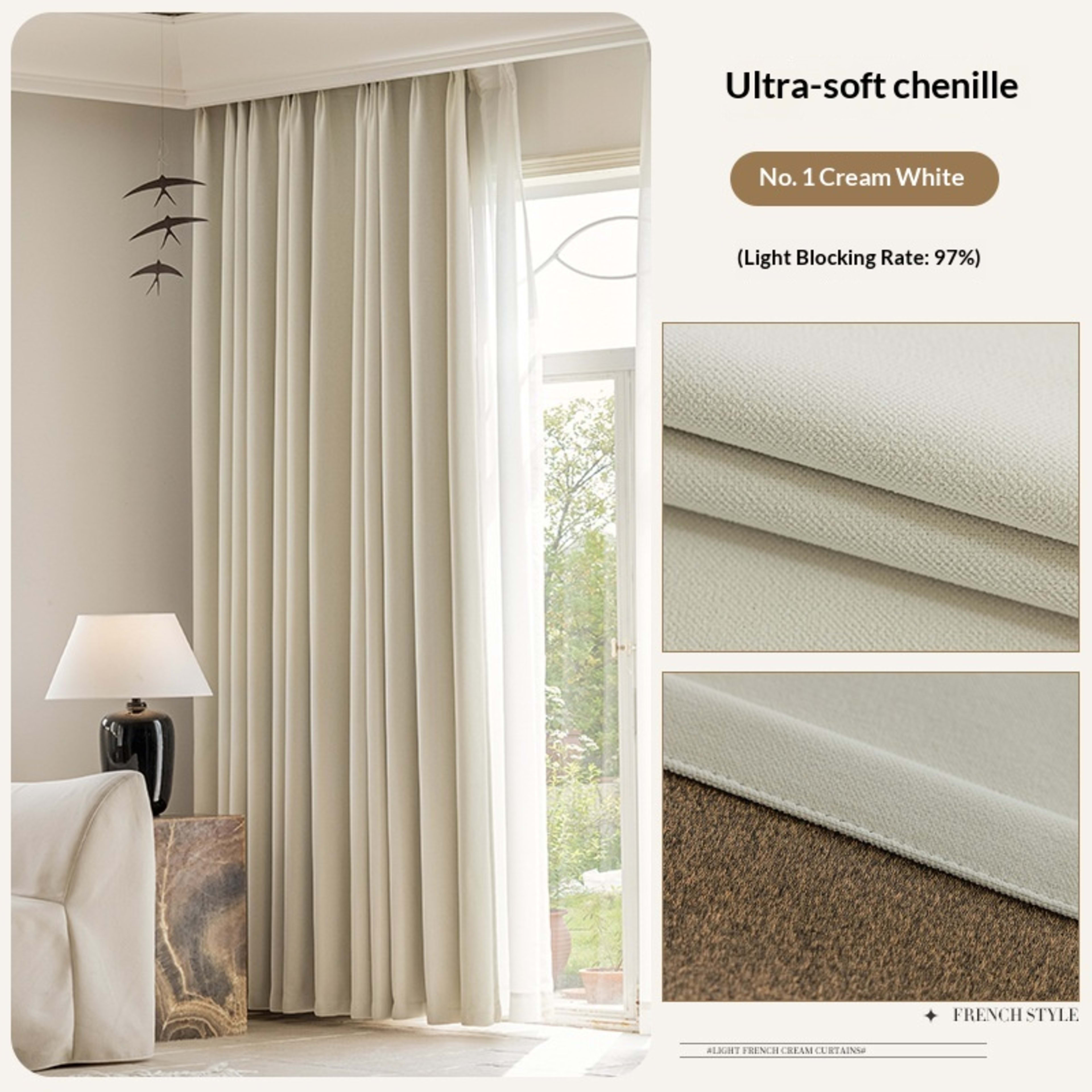Milky-tea-colored Fully Blackout Nylon Curtains For A High-end Look In The Bedroom 7