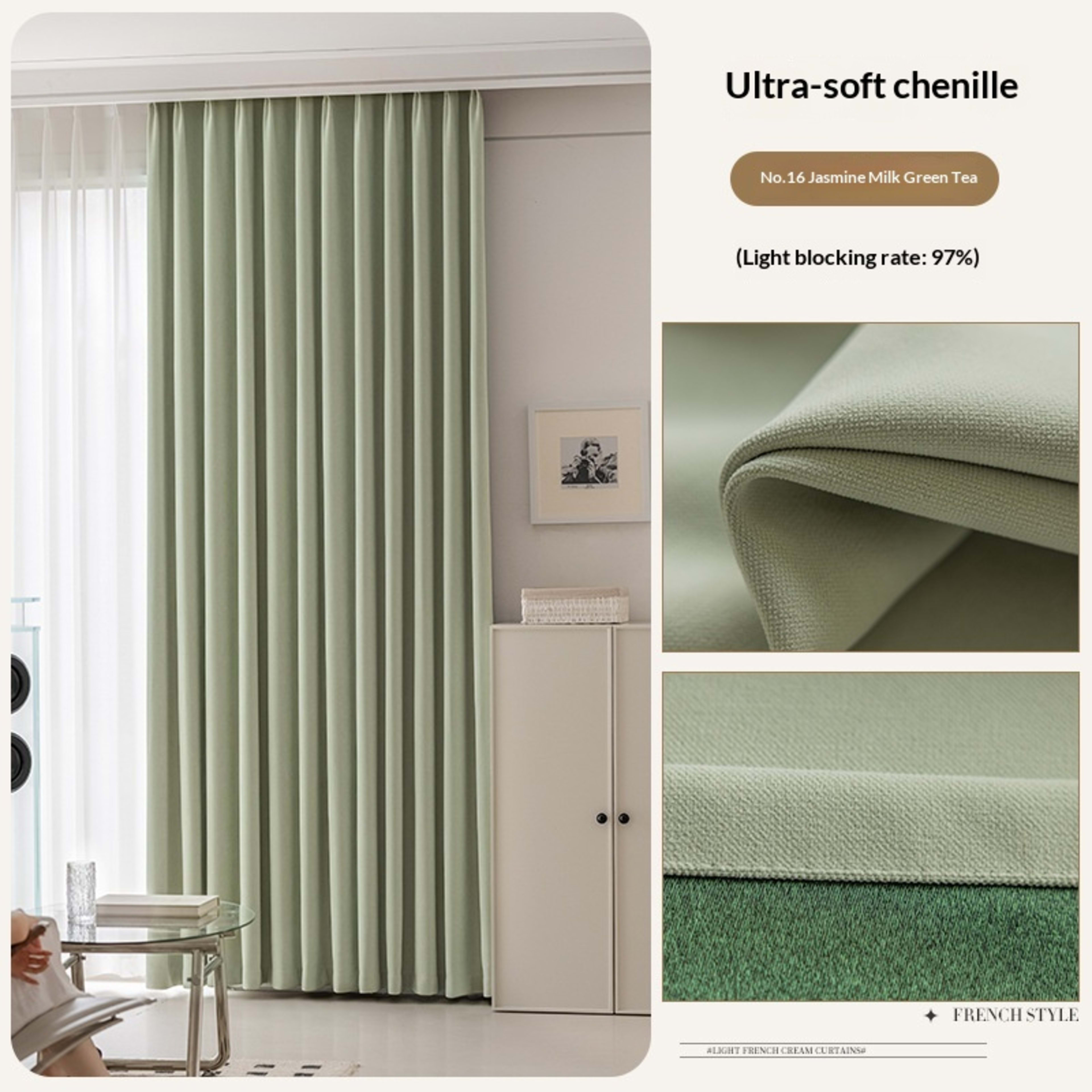 Milky-tea-colored Fully Blackout Nylon Curtains For A High-end Look In The Bedroom 11