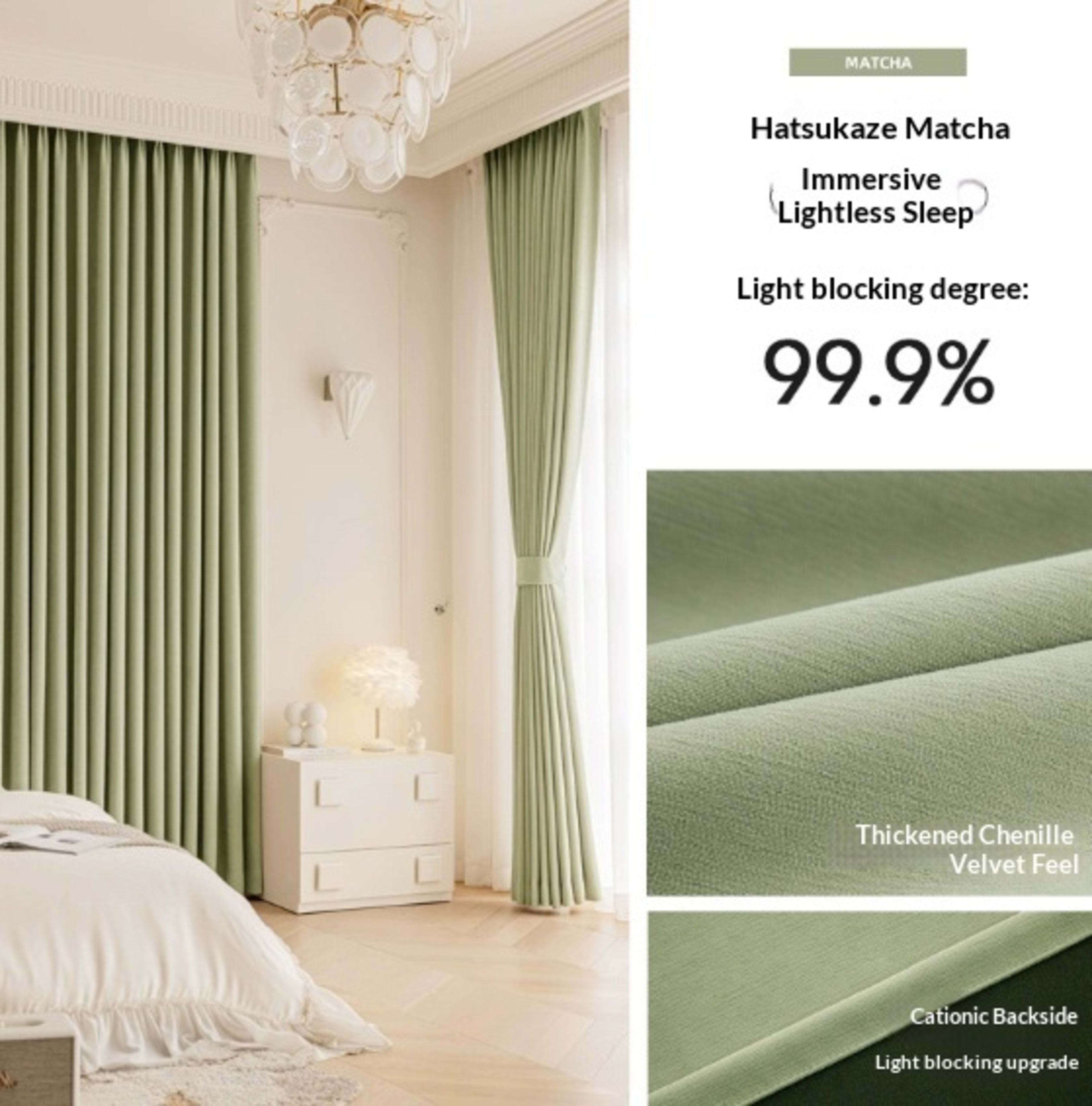 Master Blinds Curtains Chenille French-Style Luxe-Looking Home Decor Light Luxury Modern Authentic Extra-Thick 9