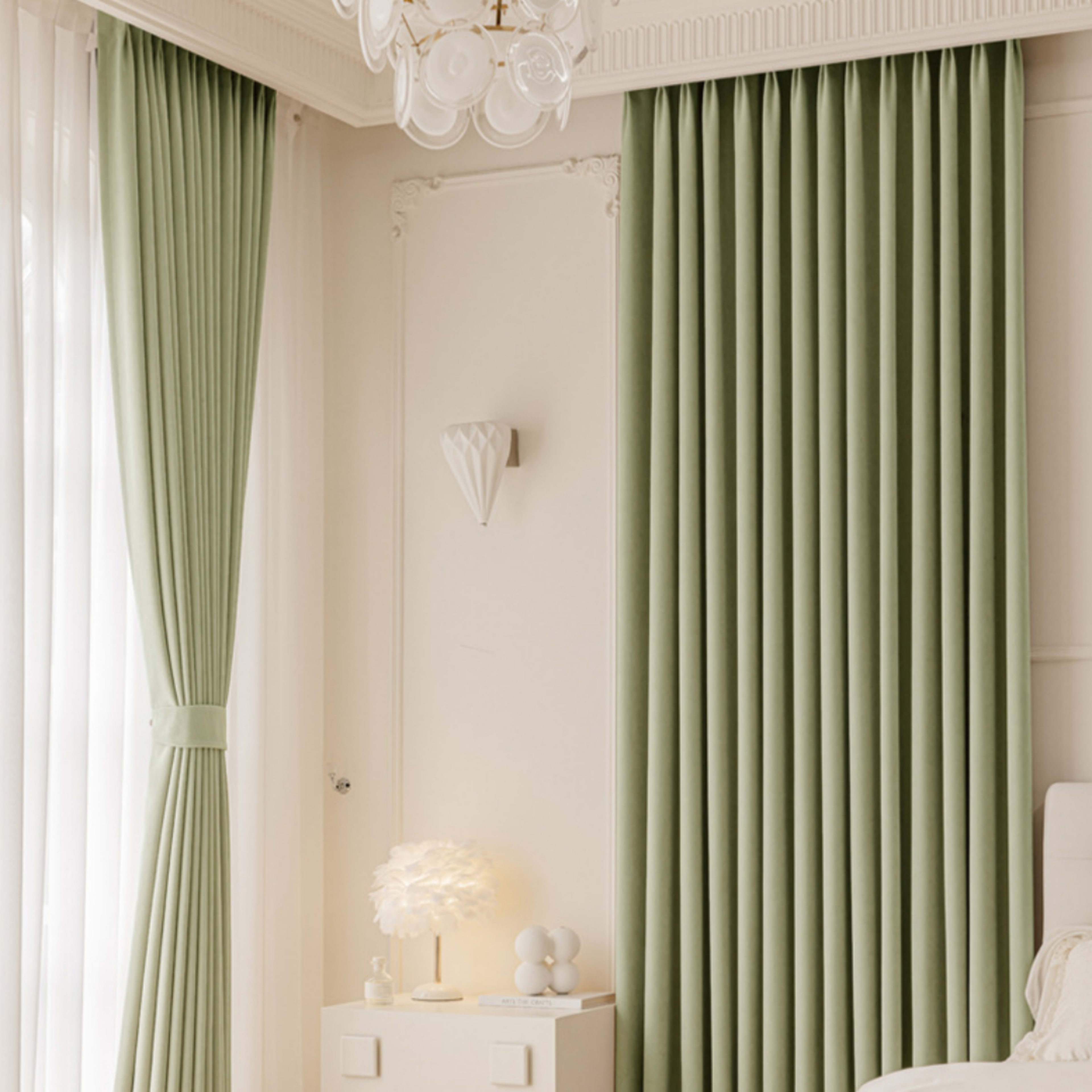 Master Blinds Curtains Chenille French-Style Luxe-Looking Home Decor Light Luxury Modern Authentic Extra-Thick 6