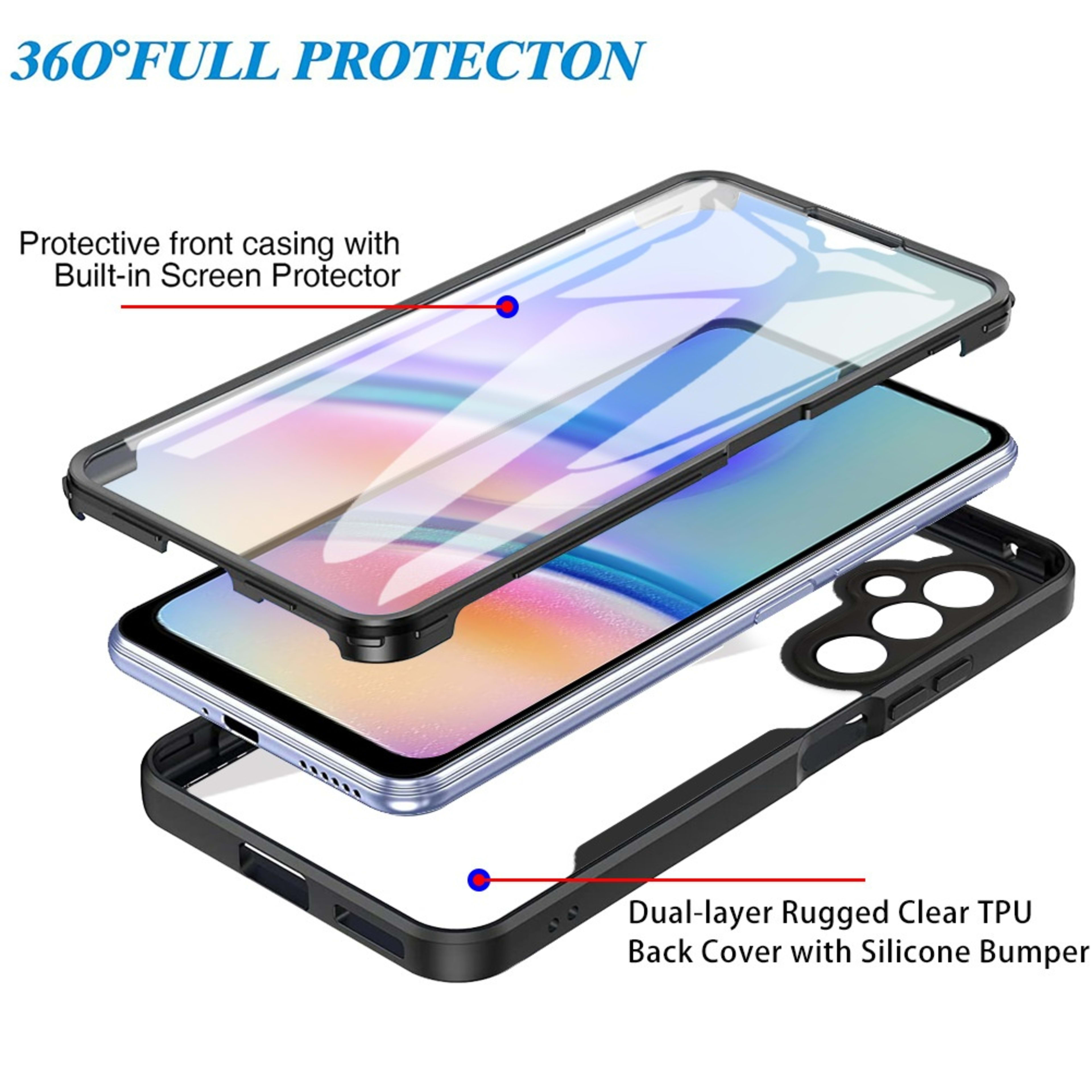 360 Full-body Phone Case With All-around A16 Film For Integrated Drop Protection 11