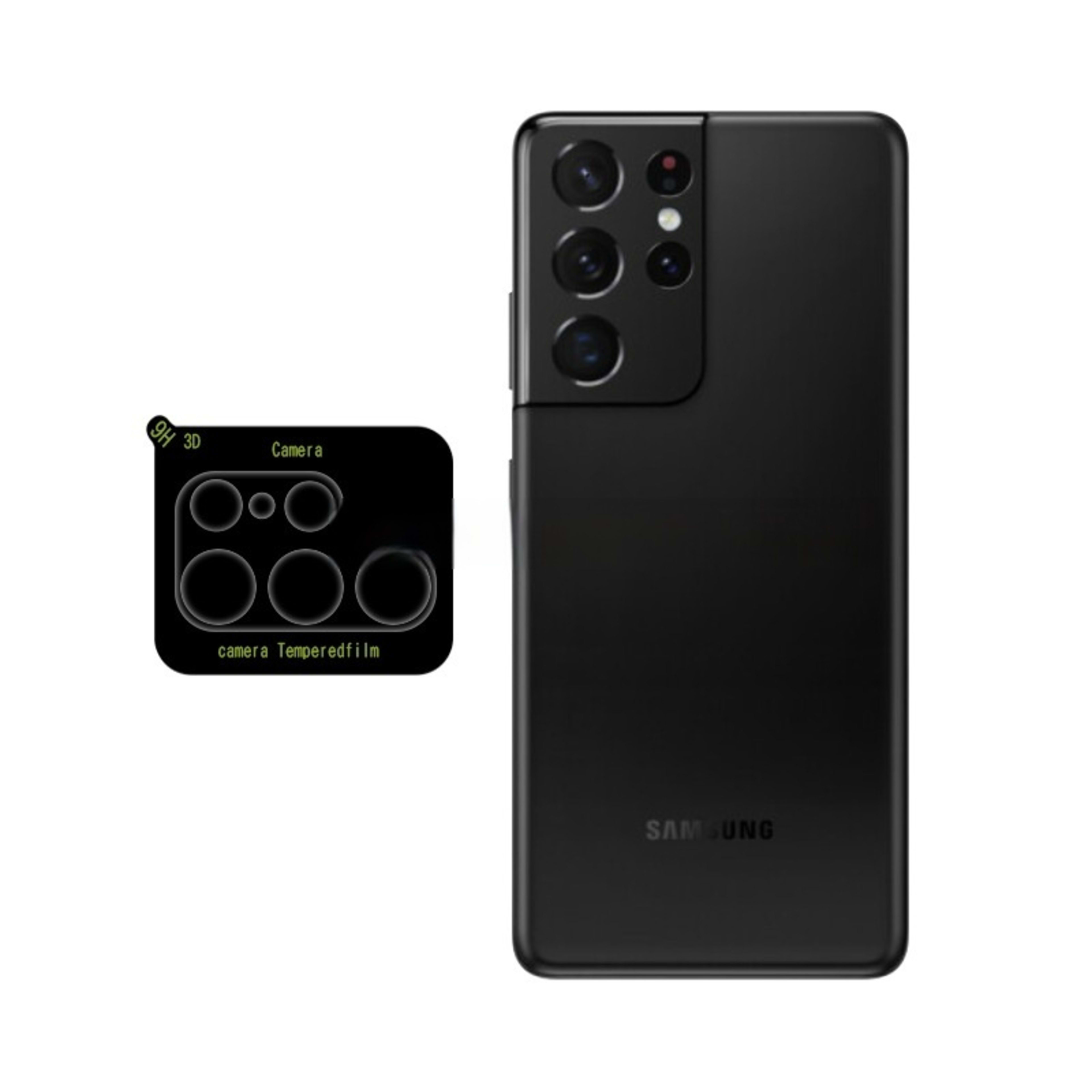 Silk-screen Lens Film Full-coverage High-curvature Tempered Glass Lens Protector For Plus Models 2