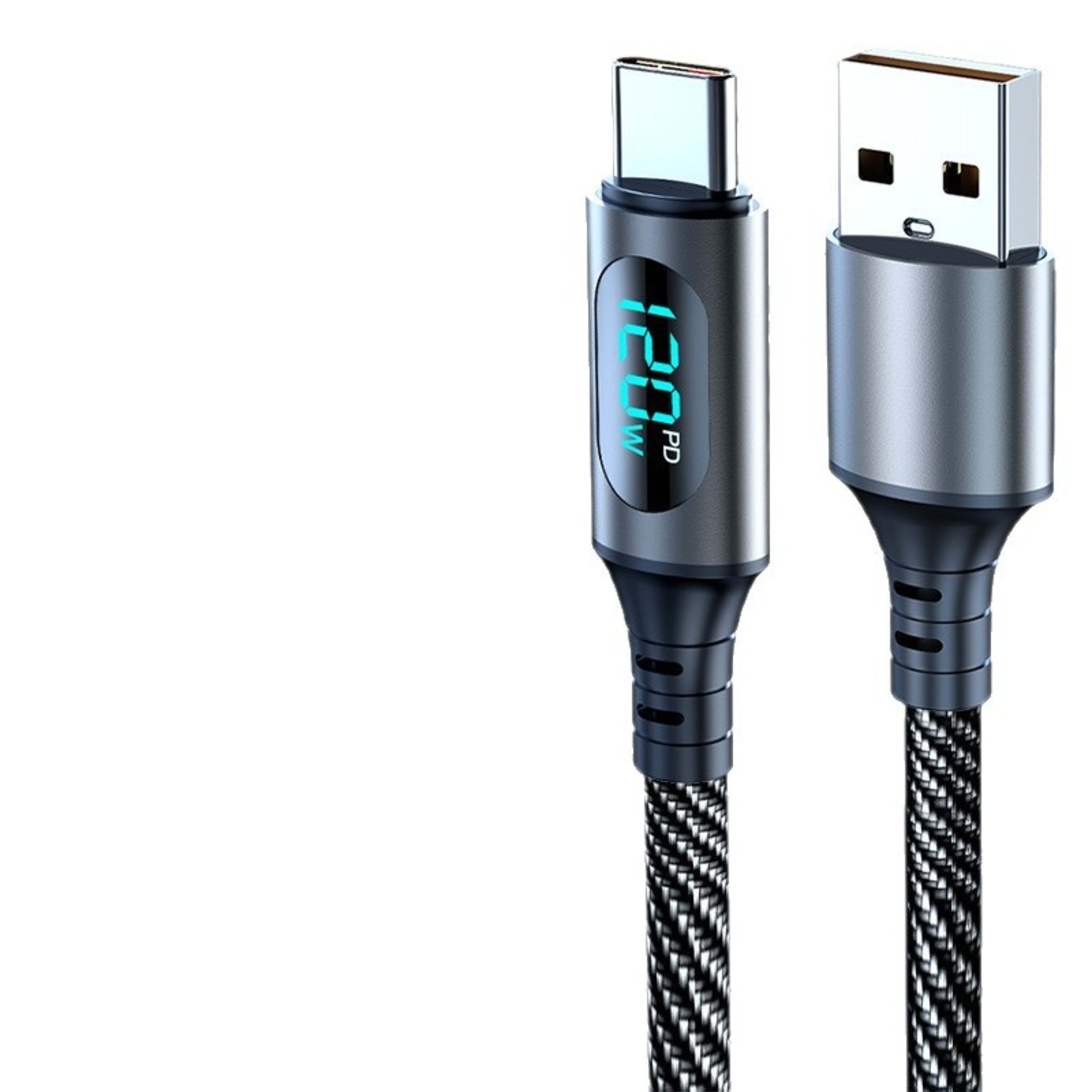 PD Smart Digital Display 3-in-1 Super-Fast Charging Data Cable 4