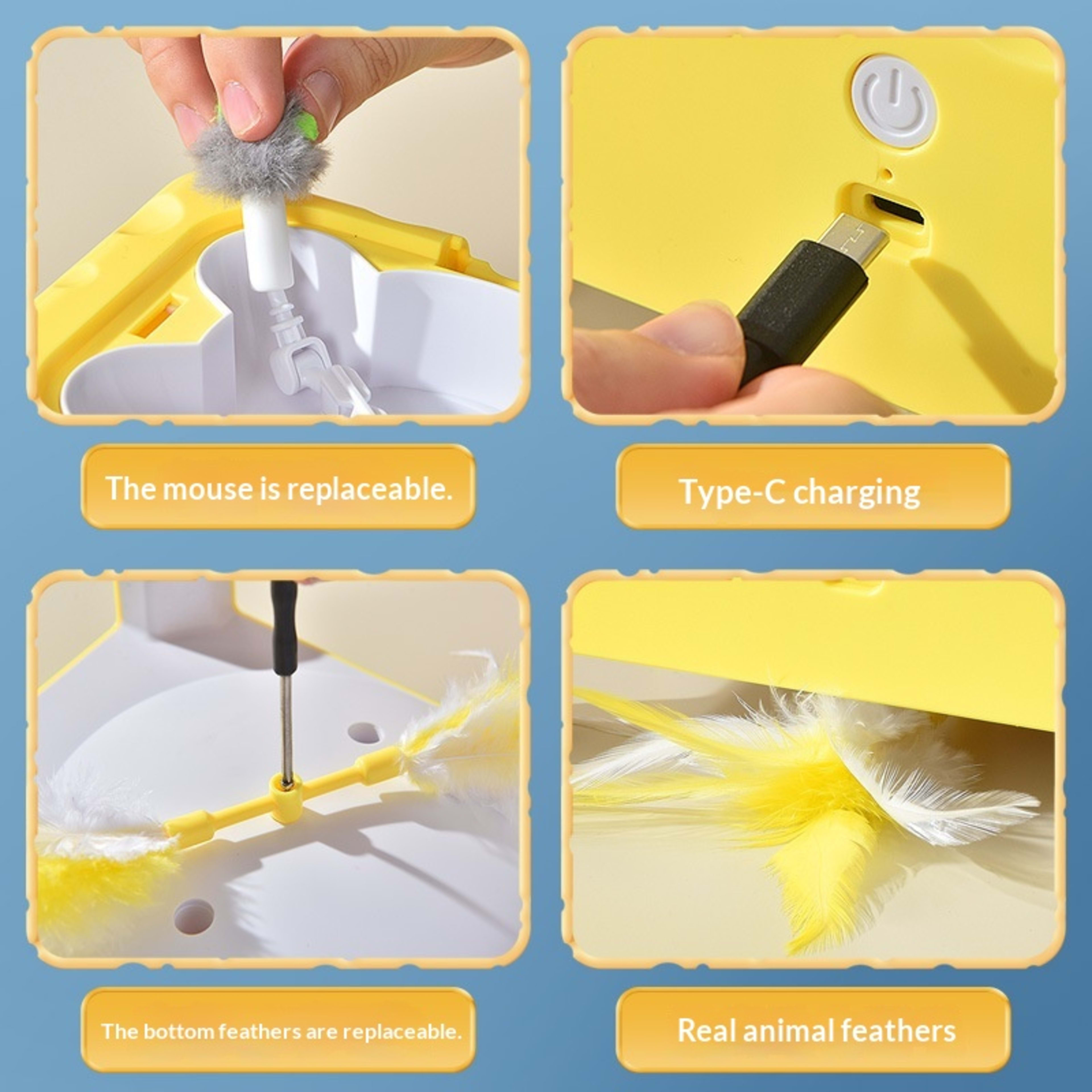 3-in-1 Cheese House Smart Cat Toy 4