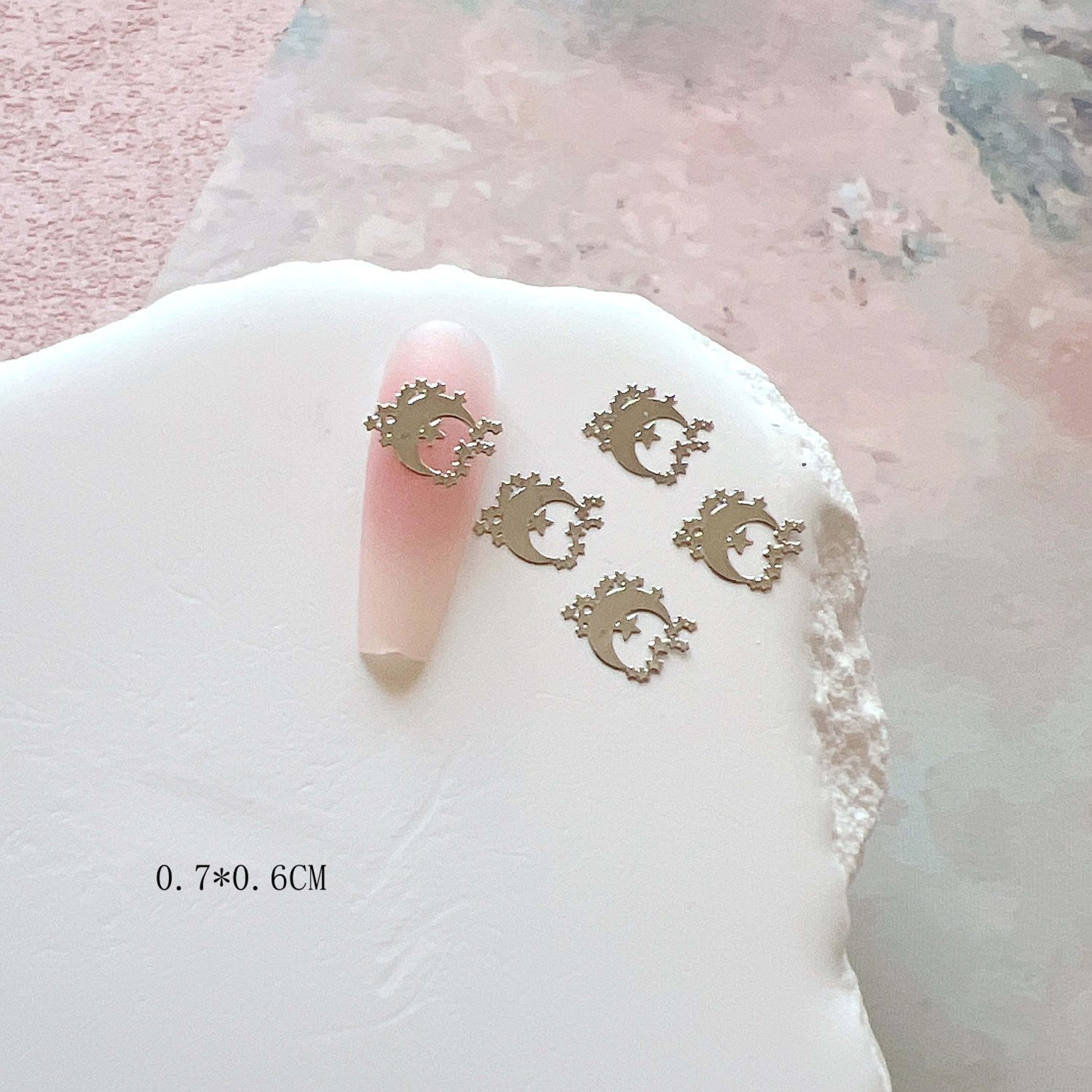 Gold And Silver Star Nail Art Metal Flakes 19