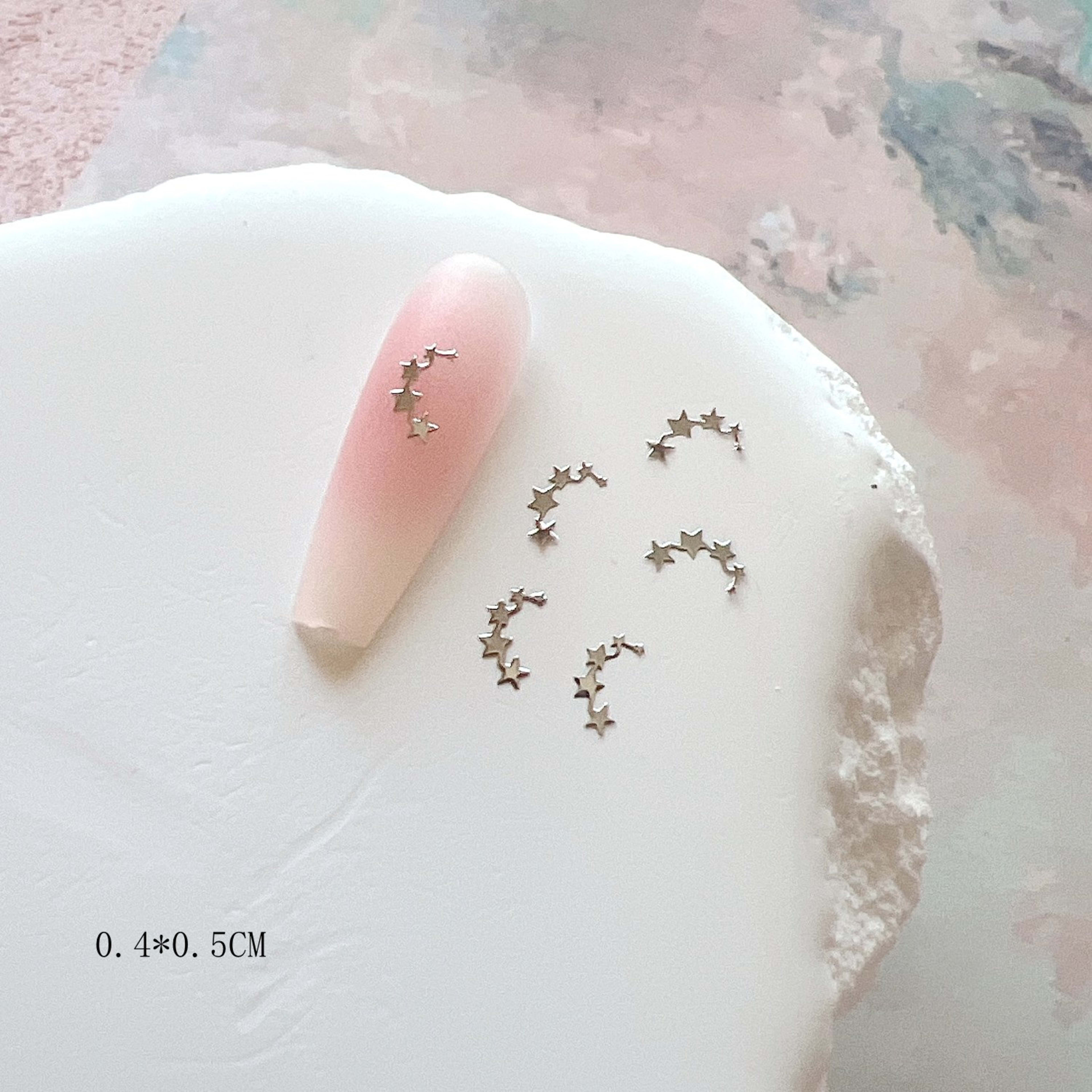 Gold And Silver Star Nail Art Metal Flakes 6