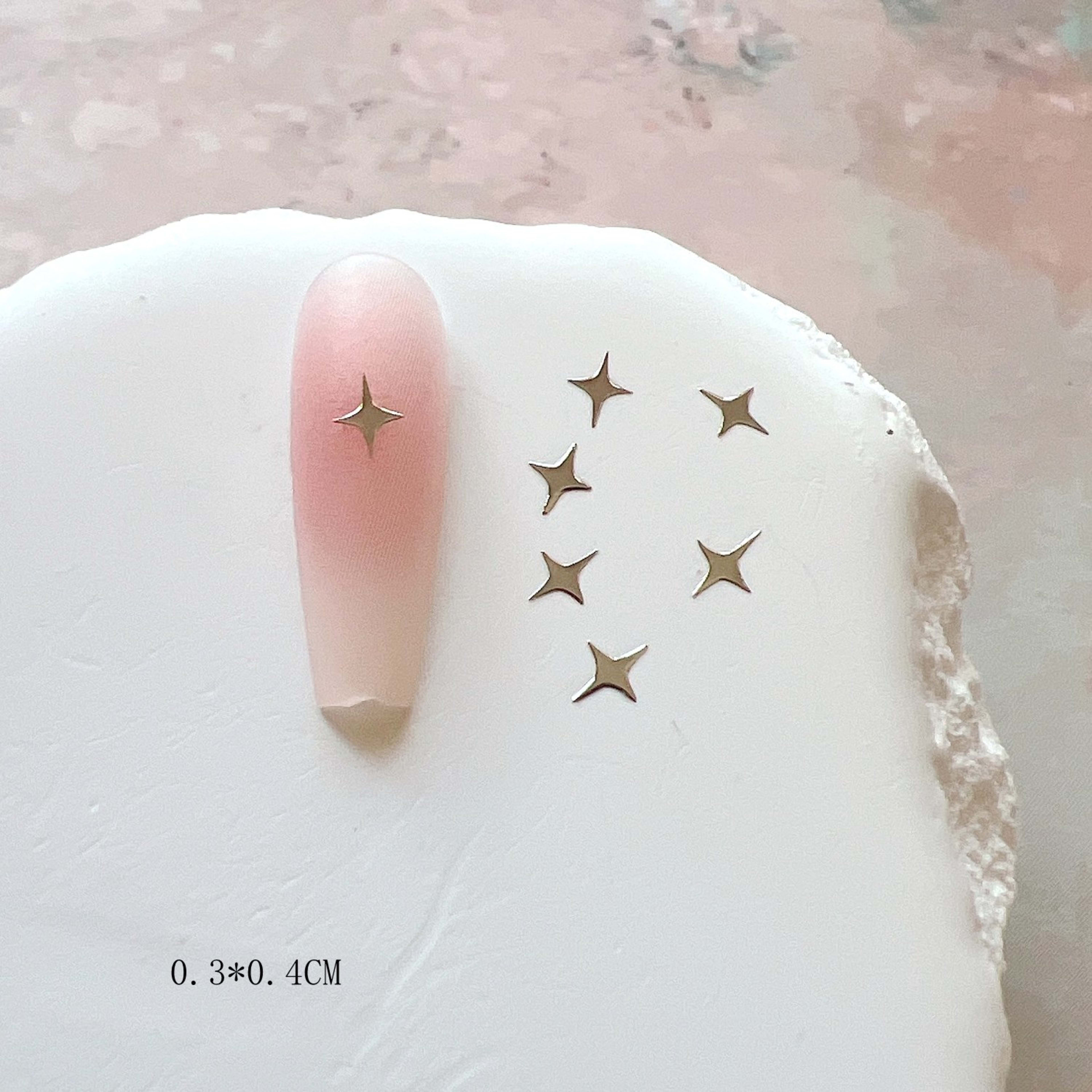 Gold And Silver Star Nail Art Metal Flakes 15