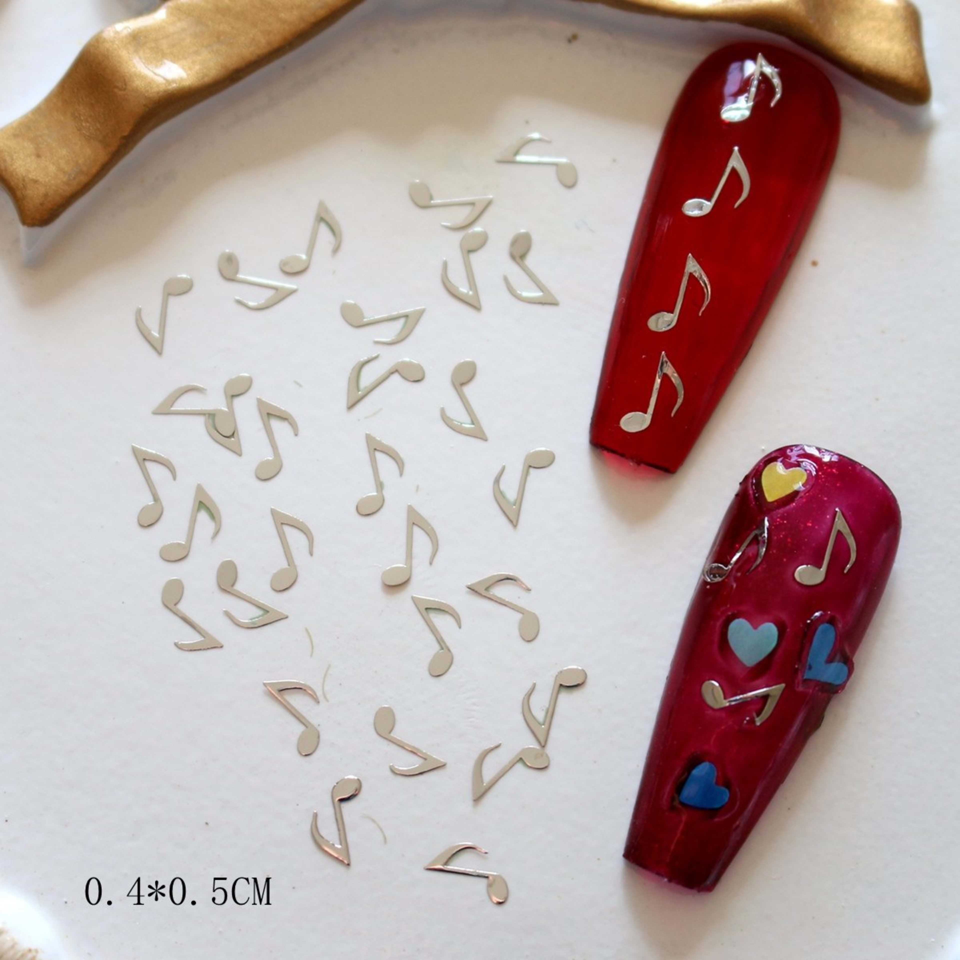Gold And Silver Star Nail Art Metal Flakes 10