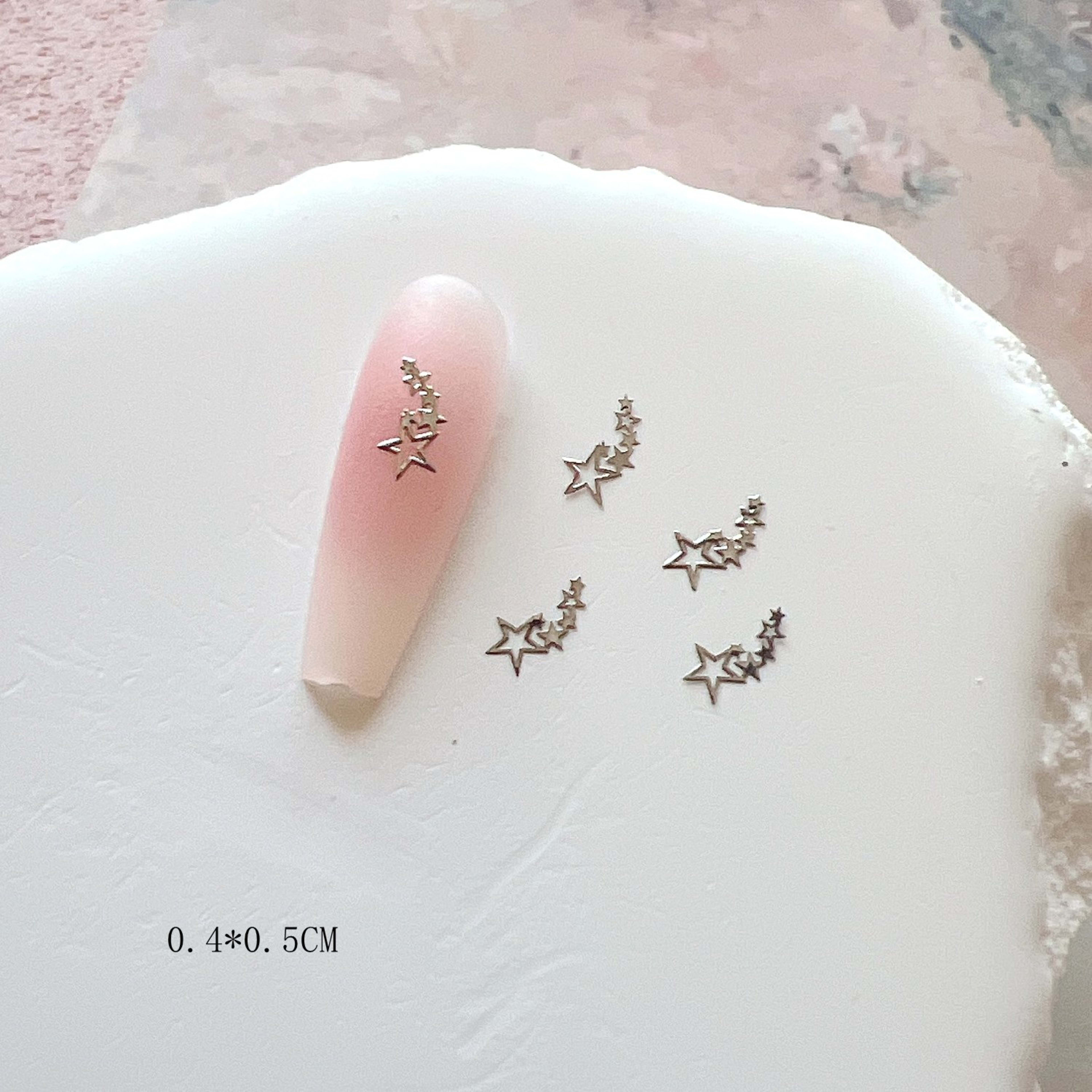 Gold And Silver Star Nail Art Metal Flakes 18