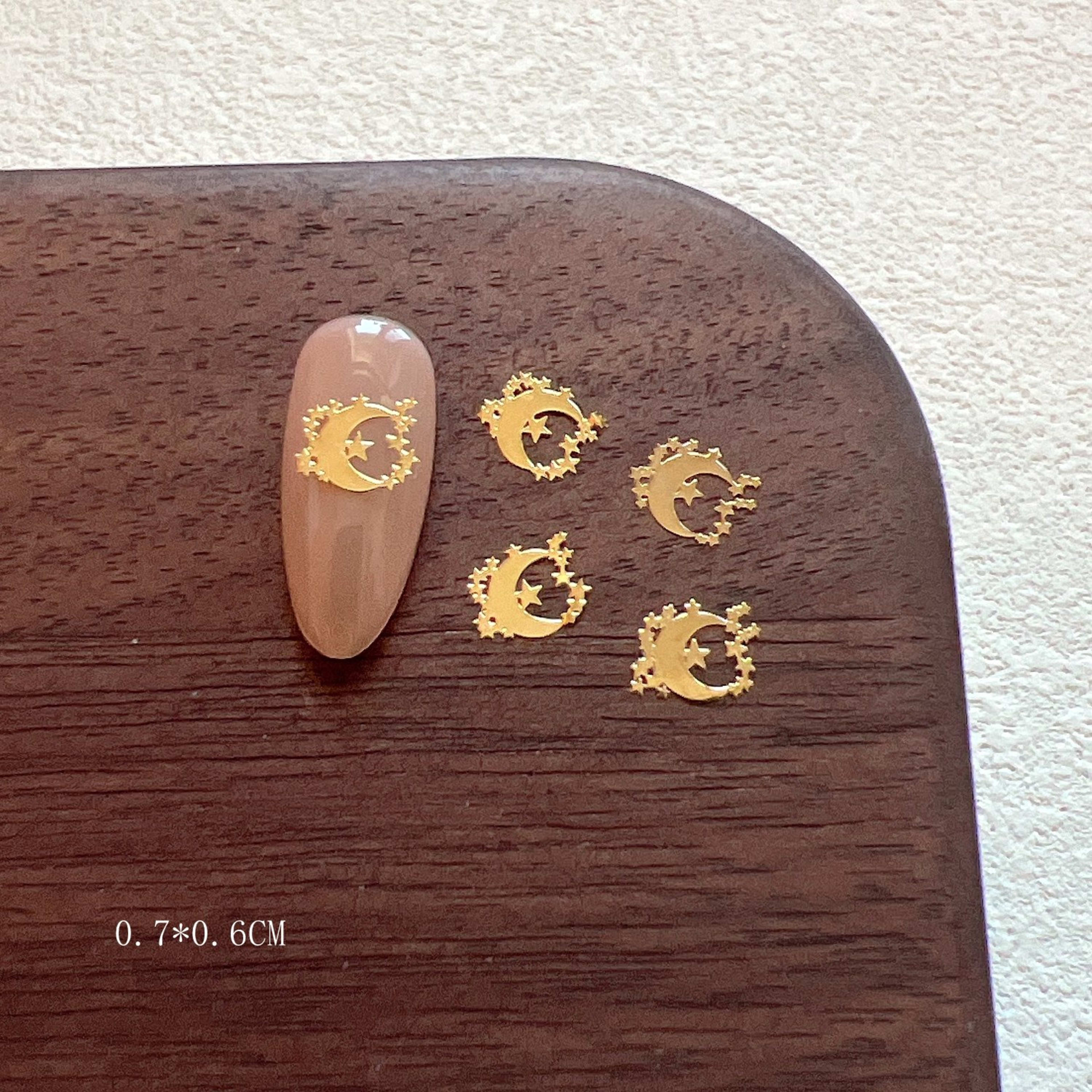 Gold And Silver Star Nail Art Metal Flakes 1