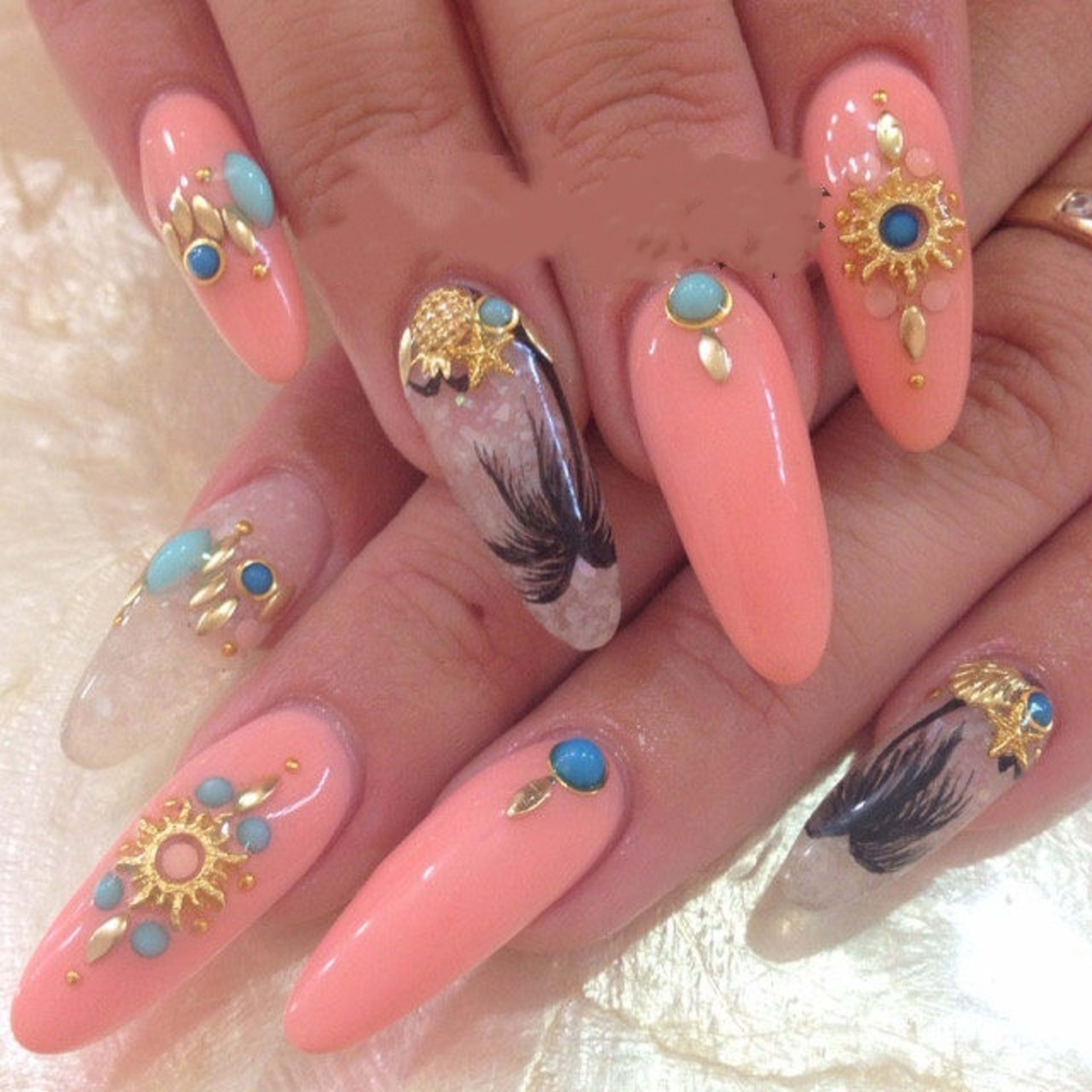 Hollow Hexagon Metal Nail Art Decorations 3