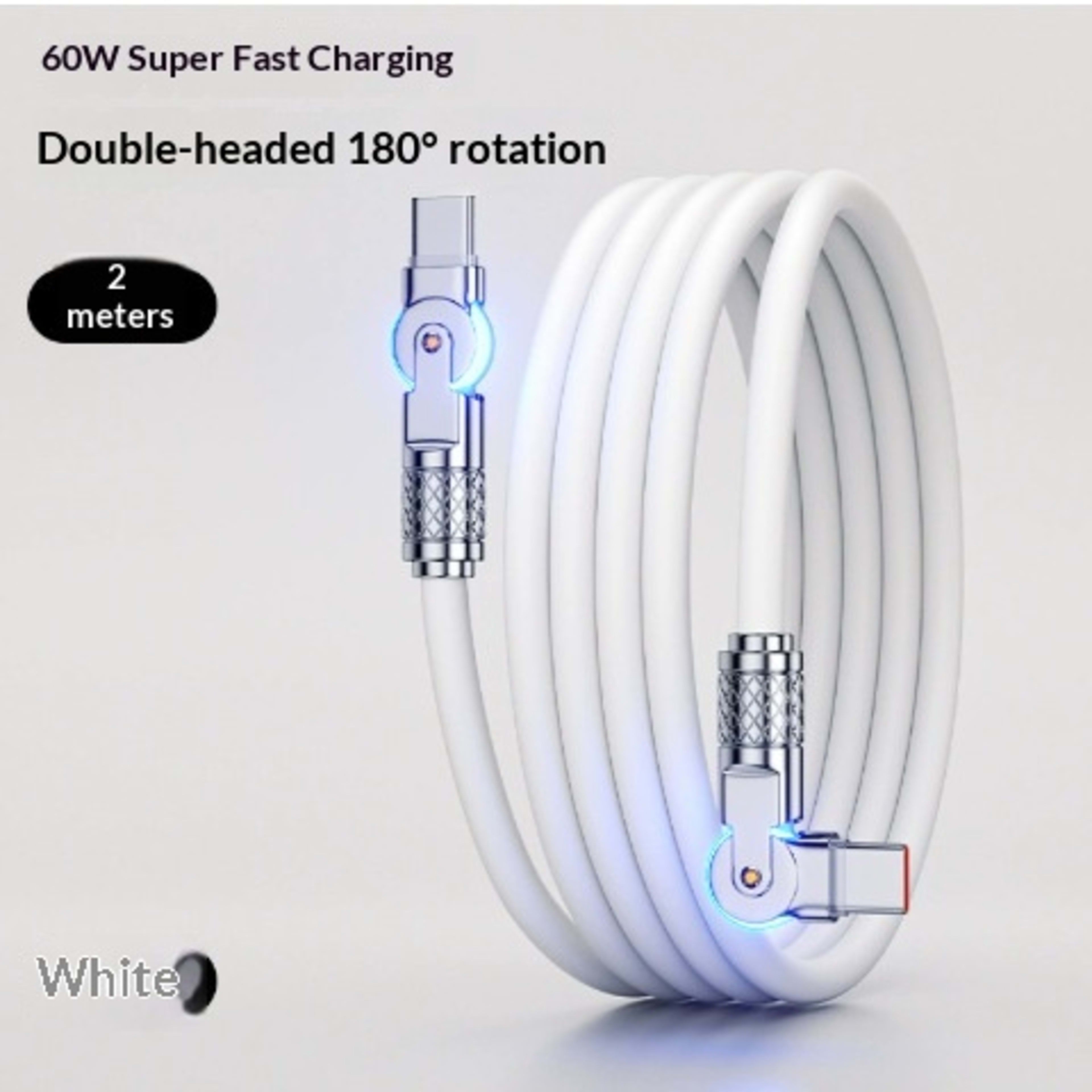 Gaming Dual-bend Rotating PD Fast-charging Data Cable 12