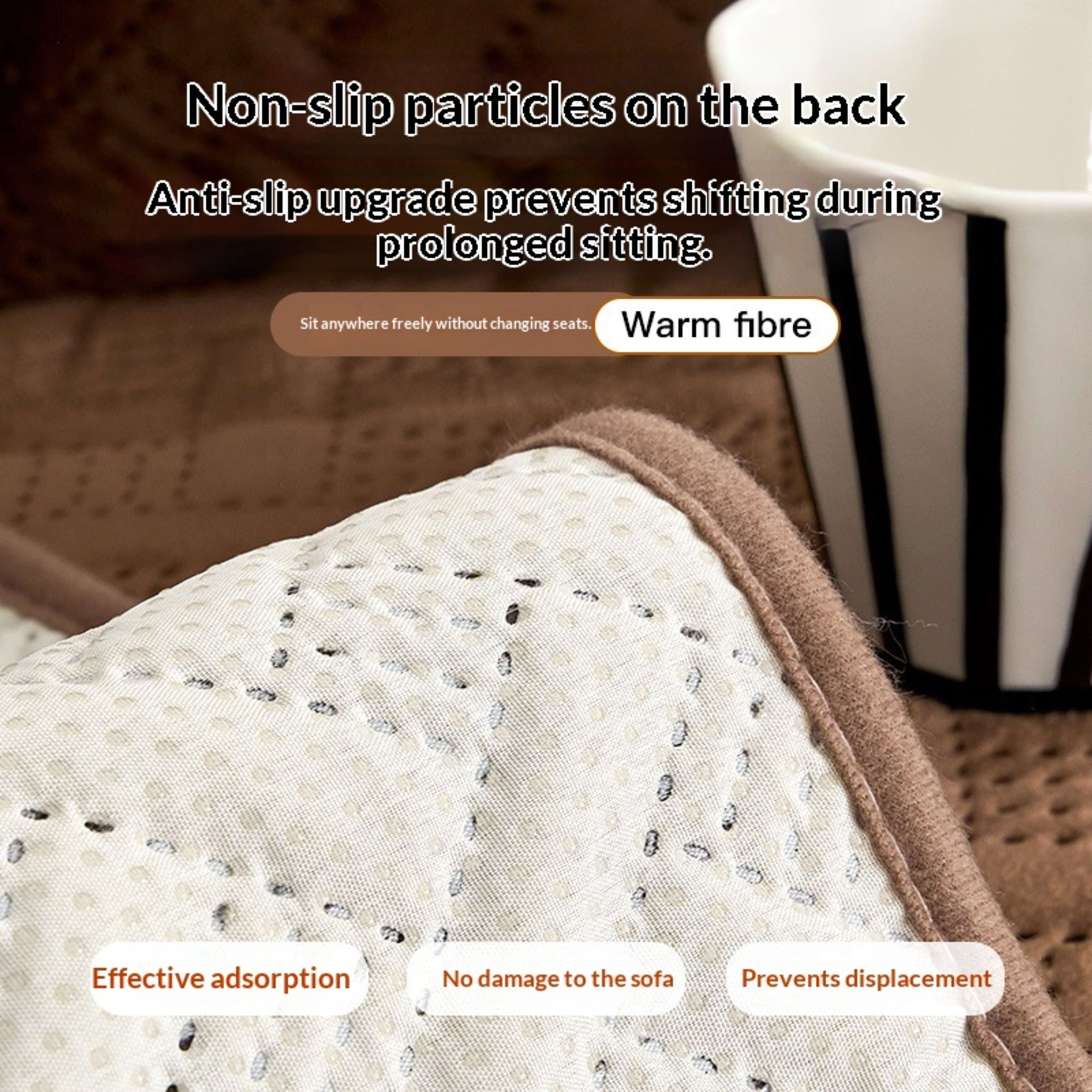Premium Non-Slip Stain-Resistant Dutch Velvet Striped Sofa Cushion 2