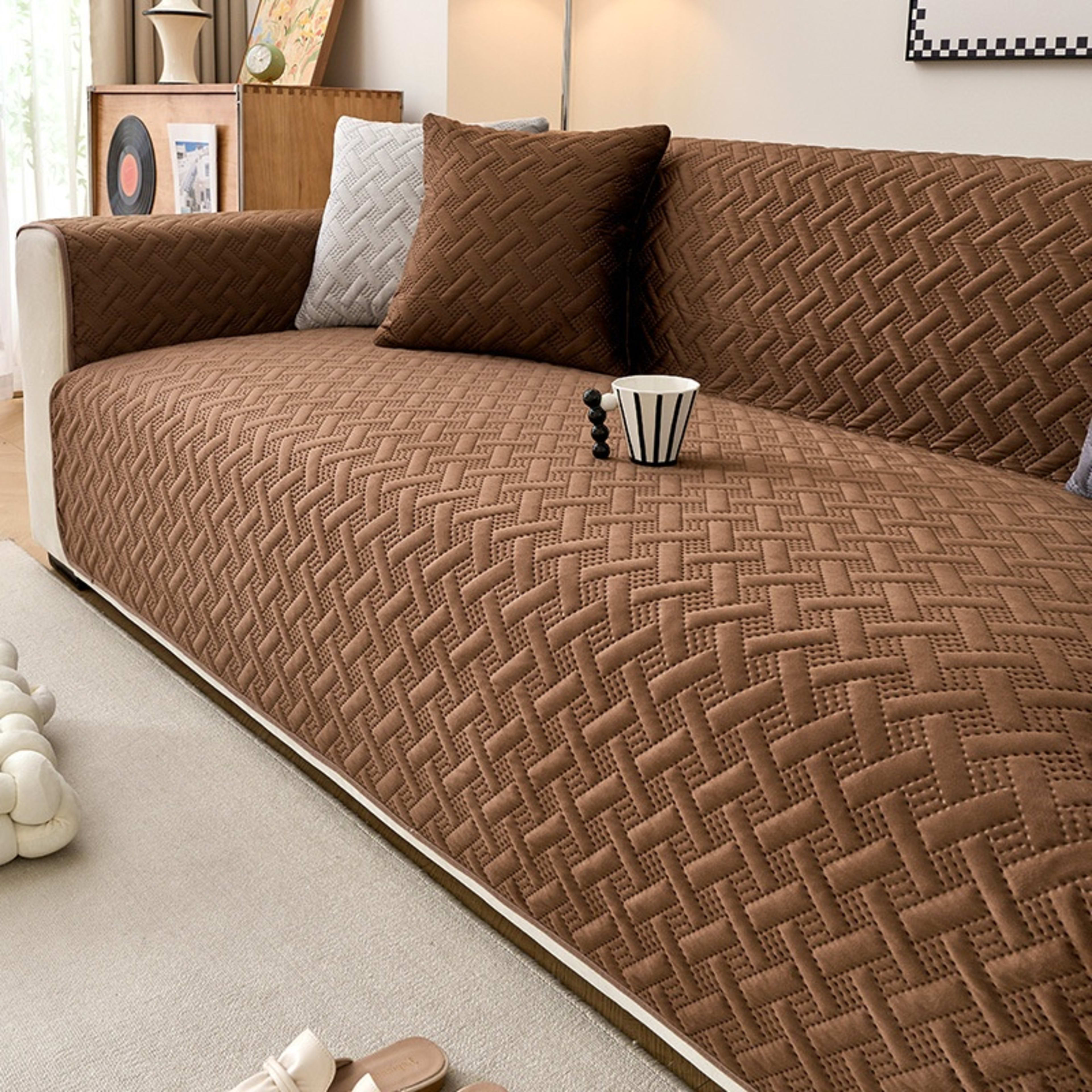 Premium Non-Slip Stain-Resistant Dutch Velvet Striped Sofa Cushion 4