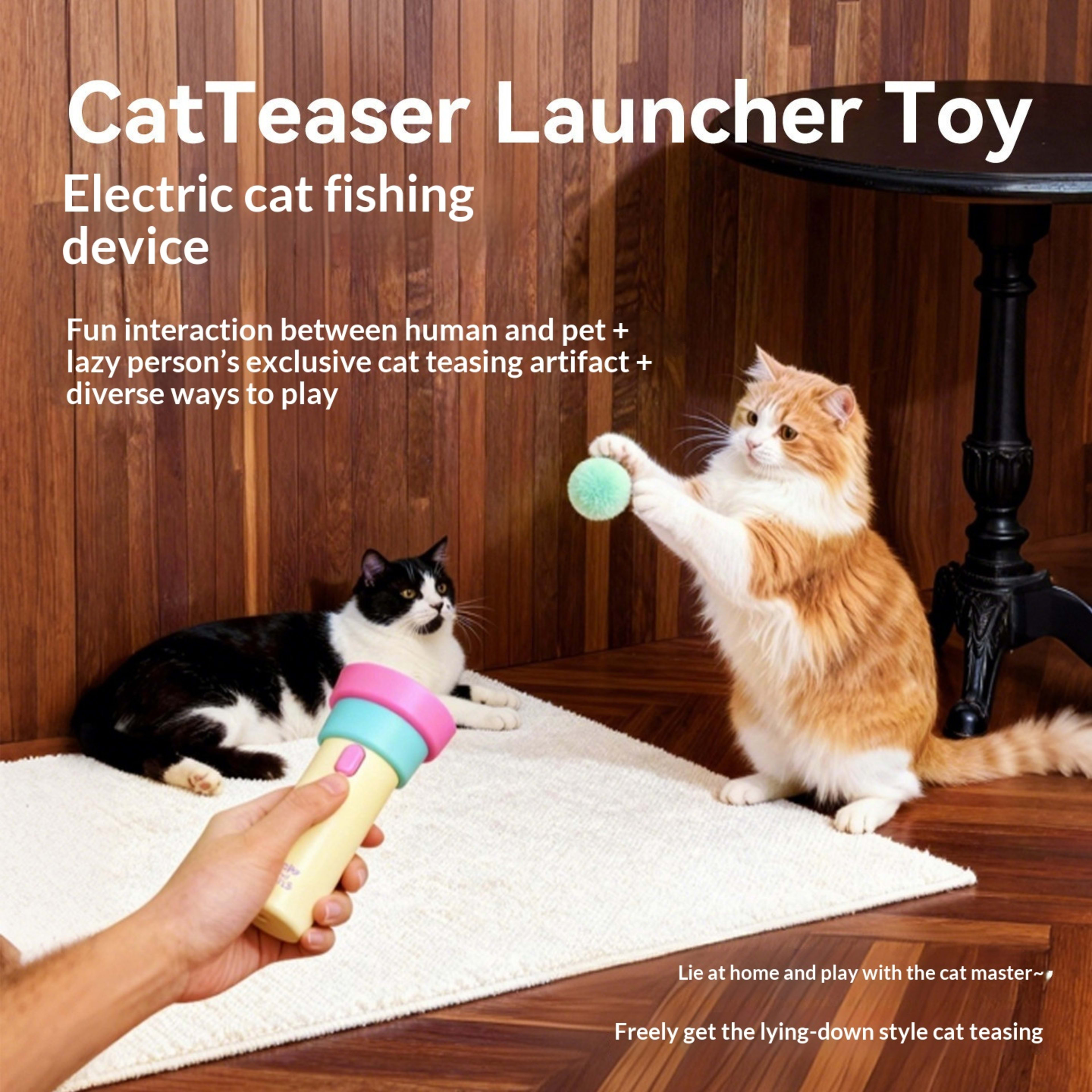Electric Cat Teaser With One-button Launch 5