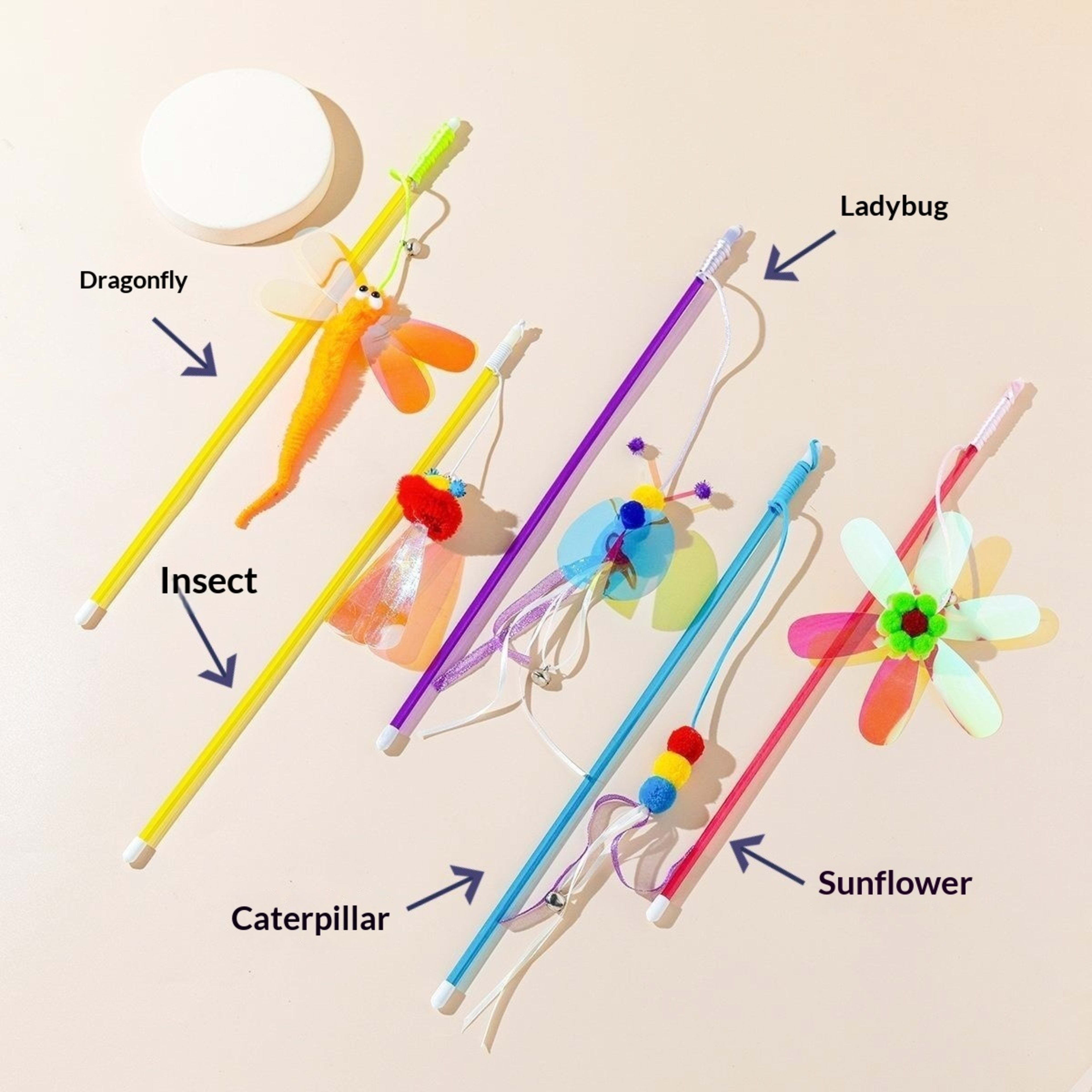 Cat Teaser Wand Toy With Shiny, Reflective Plastic Pieces 11