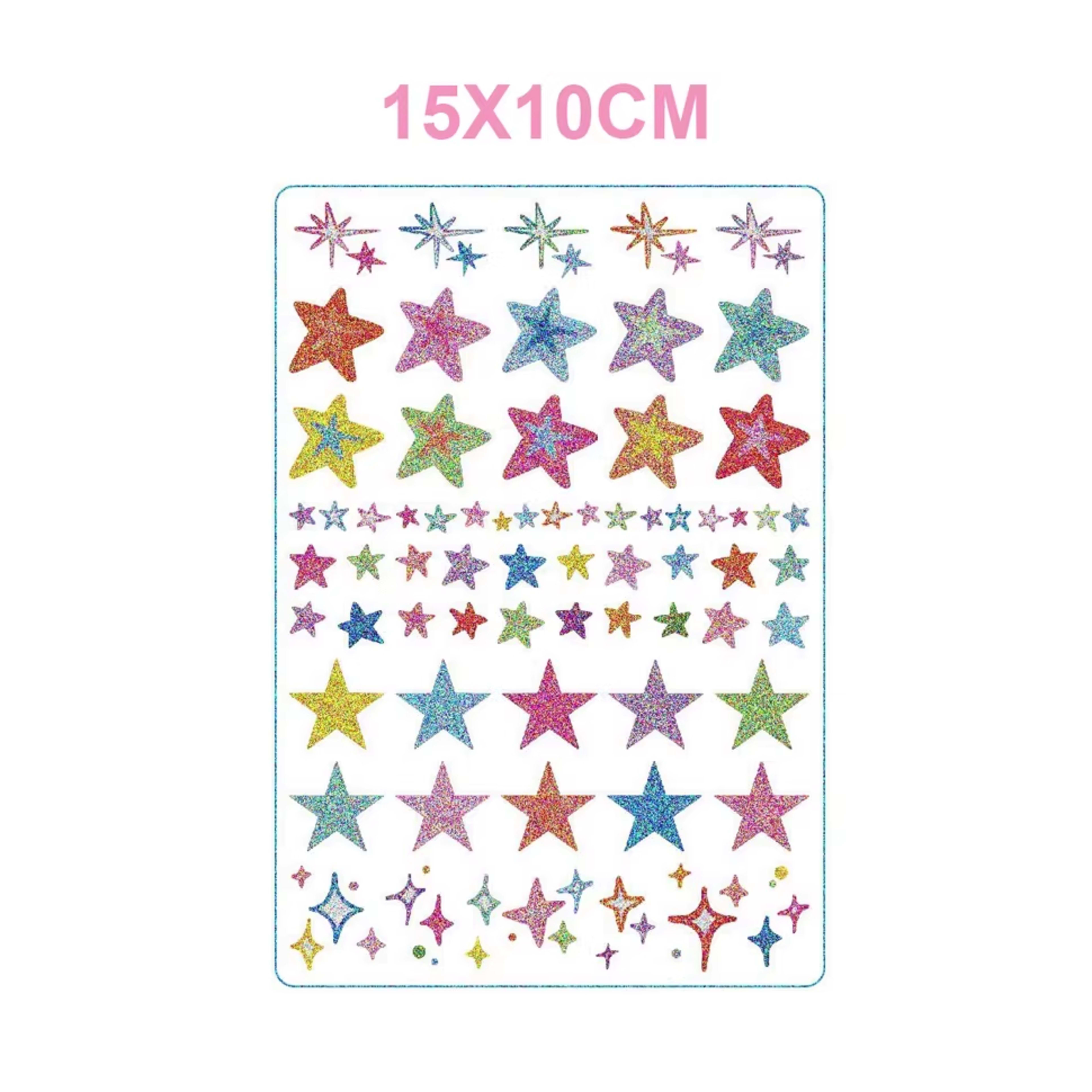 Colorful Star Waterproof Festival Face Stickerstattoo Stickers For Lasting 3