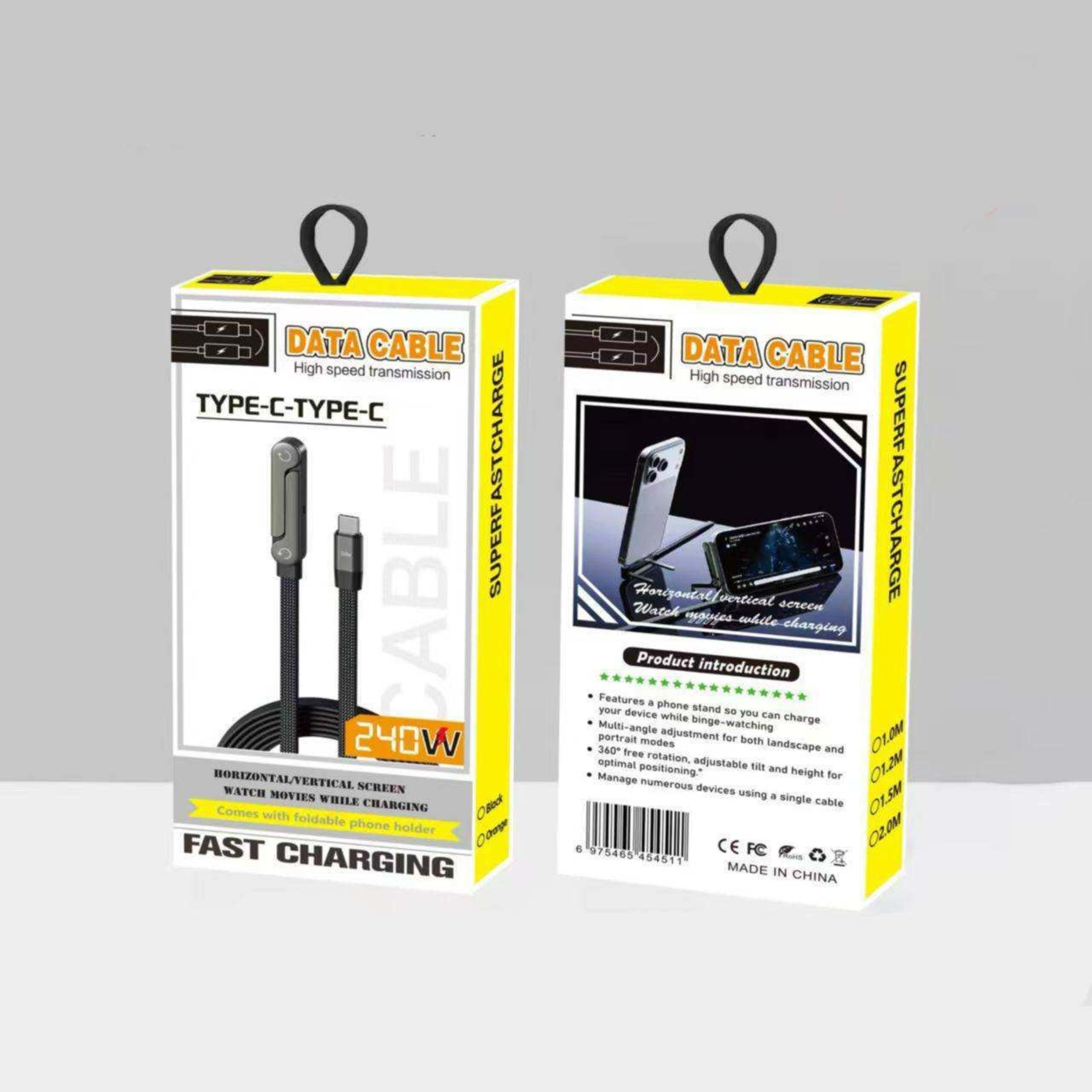 240W Multi-functional Fast-charging Phone Holder Data Cable 6