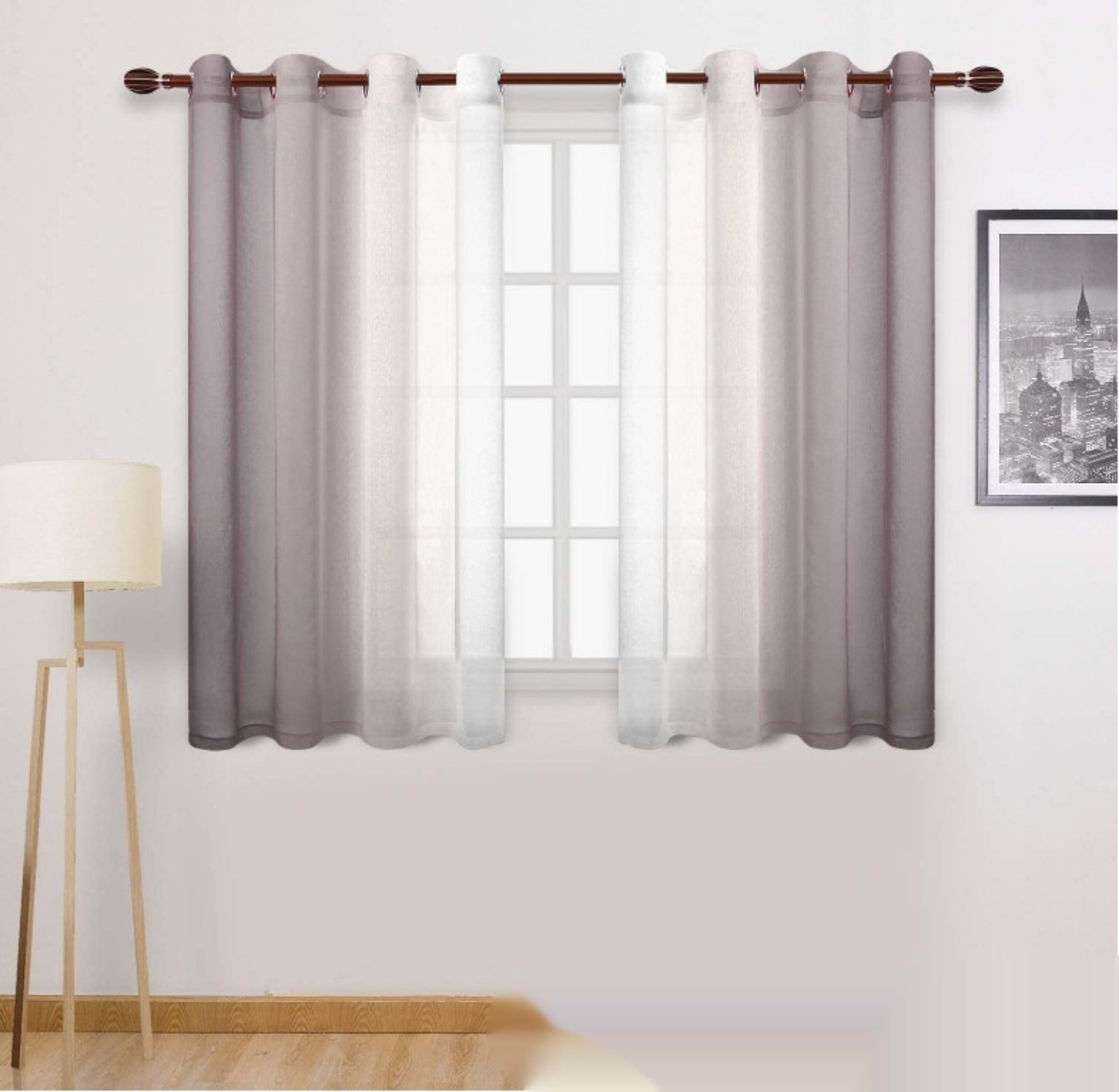 Gradient Sheer Curtain For Balconies Ready Made Blackout Curtains And Sheer Curtains 7