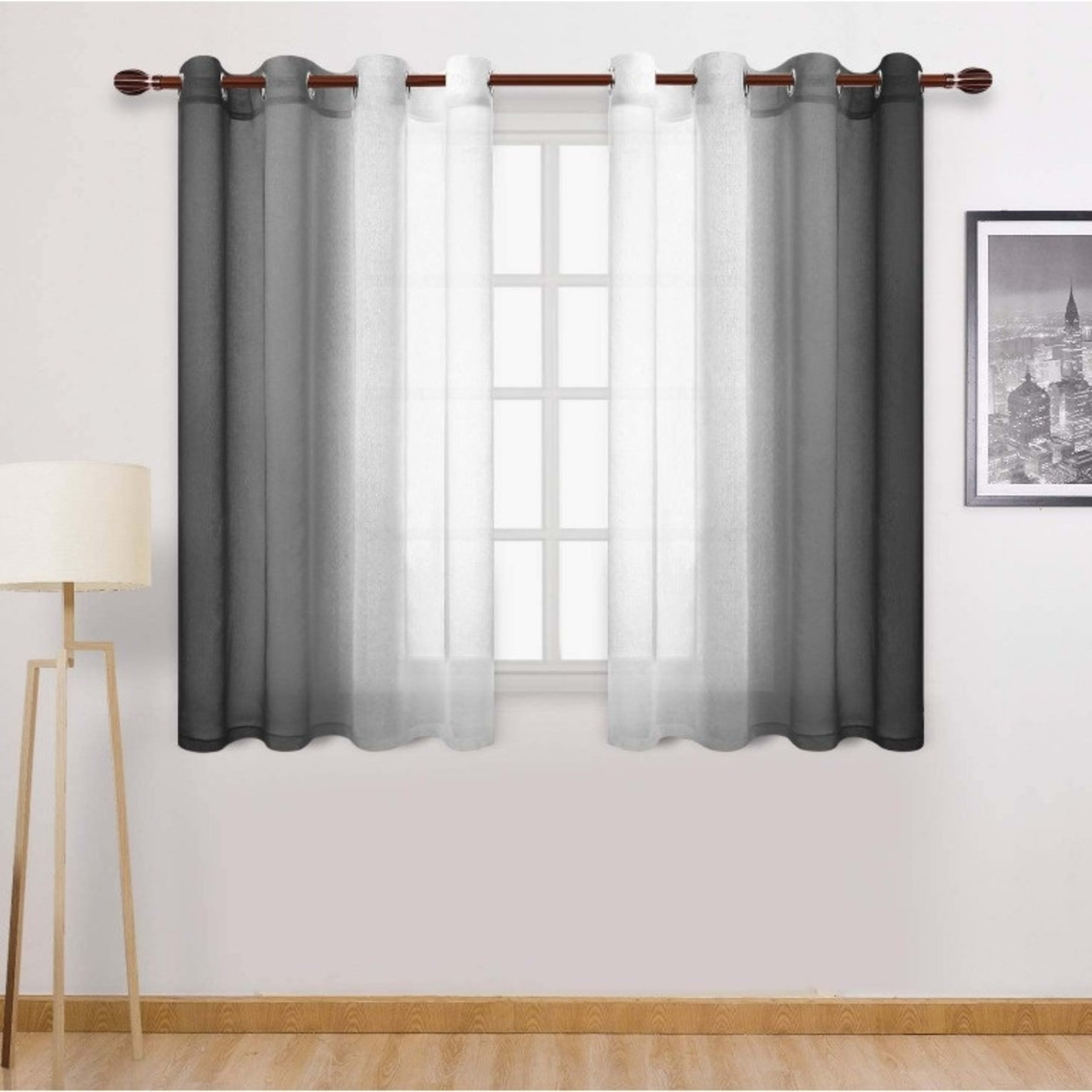 Gradient Sheer Curtain For Balconies Ready Made Blackout Curtains And Sheer Curtains 4