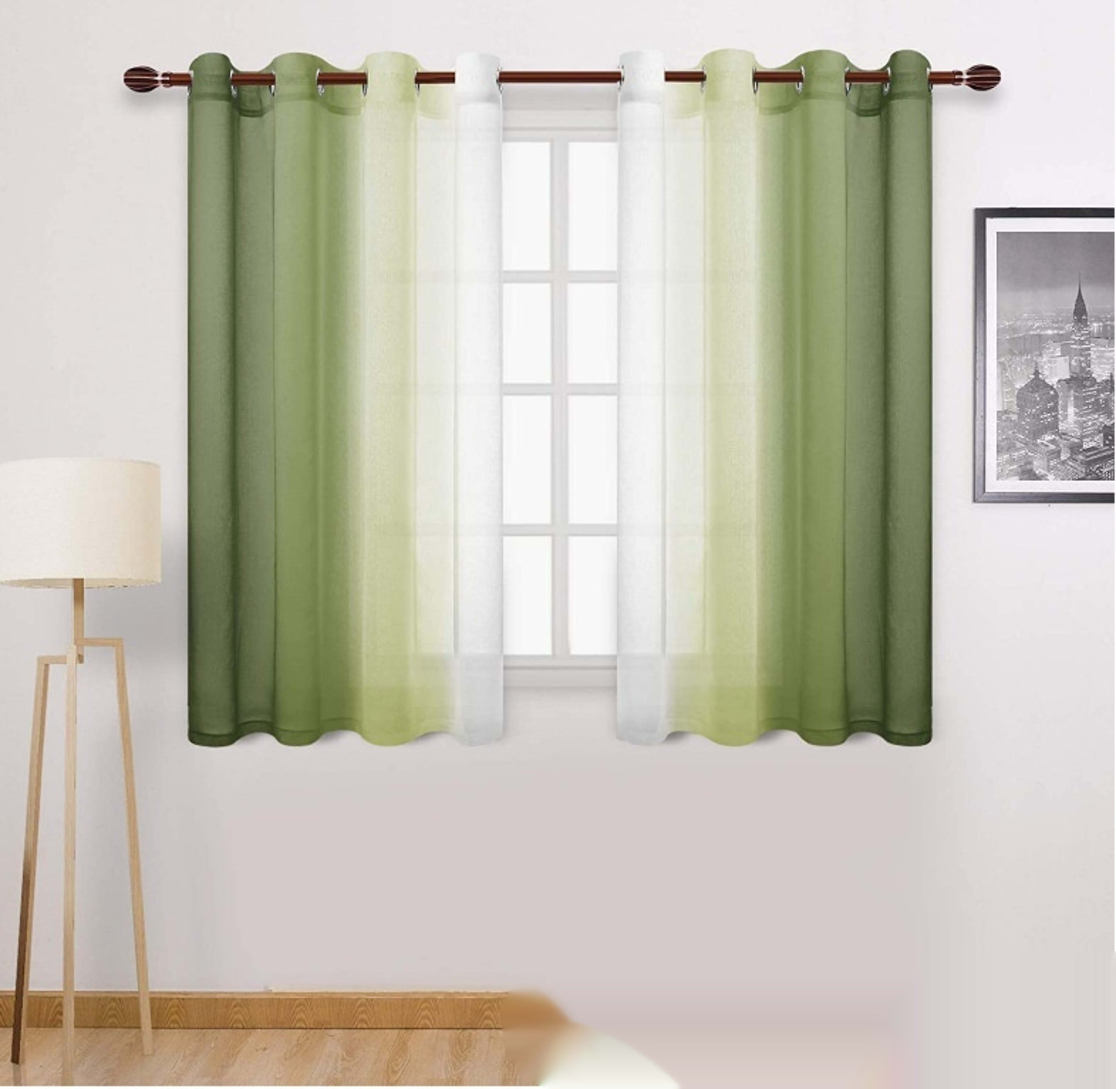 Gradient Sheer Curtain For Balconies Ready Made Blackout Curtains And Sheer Curtains 5