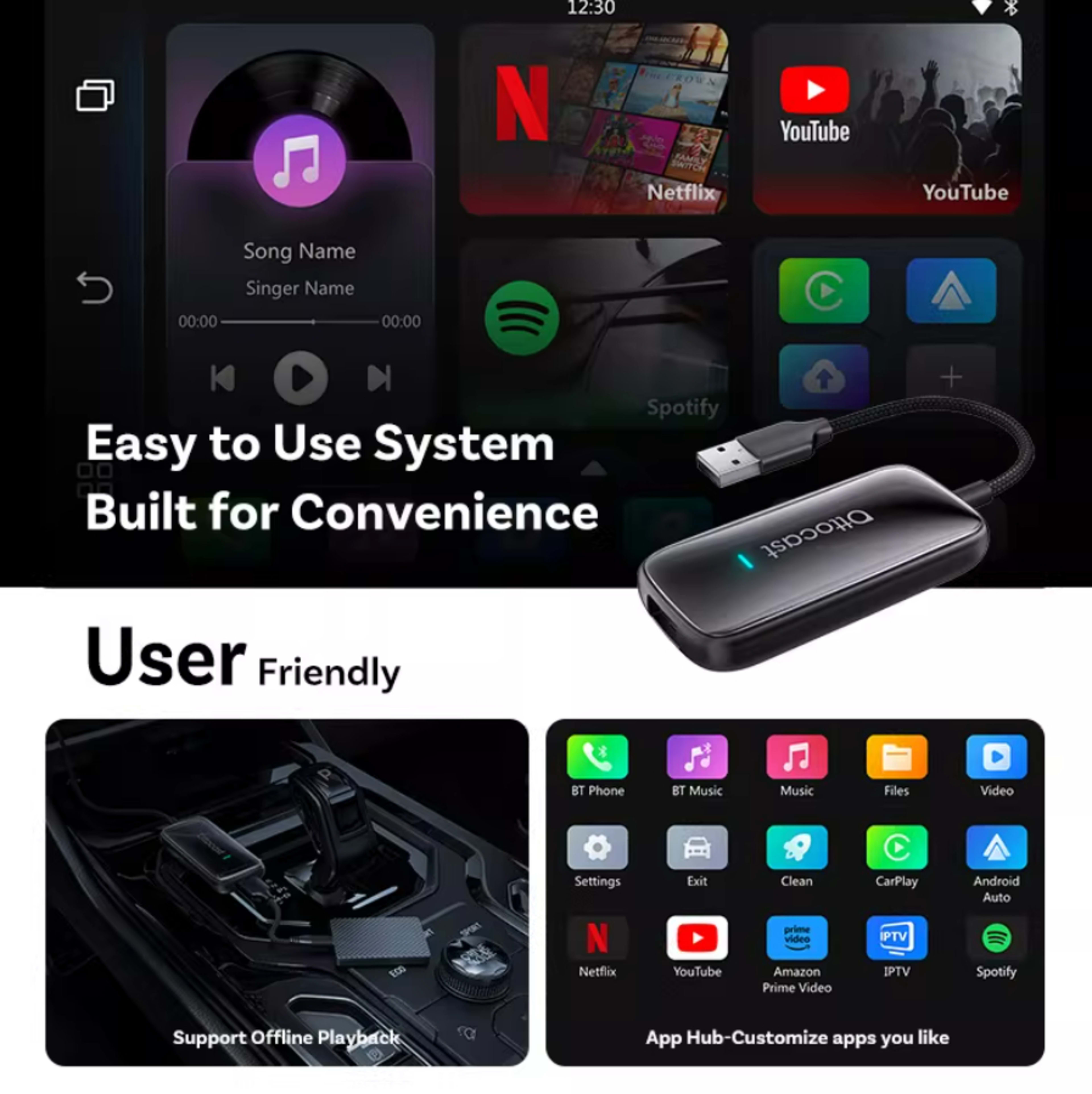 Wired To Wireless CarPlay Box For Android Smart Car Systems 6